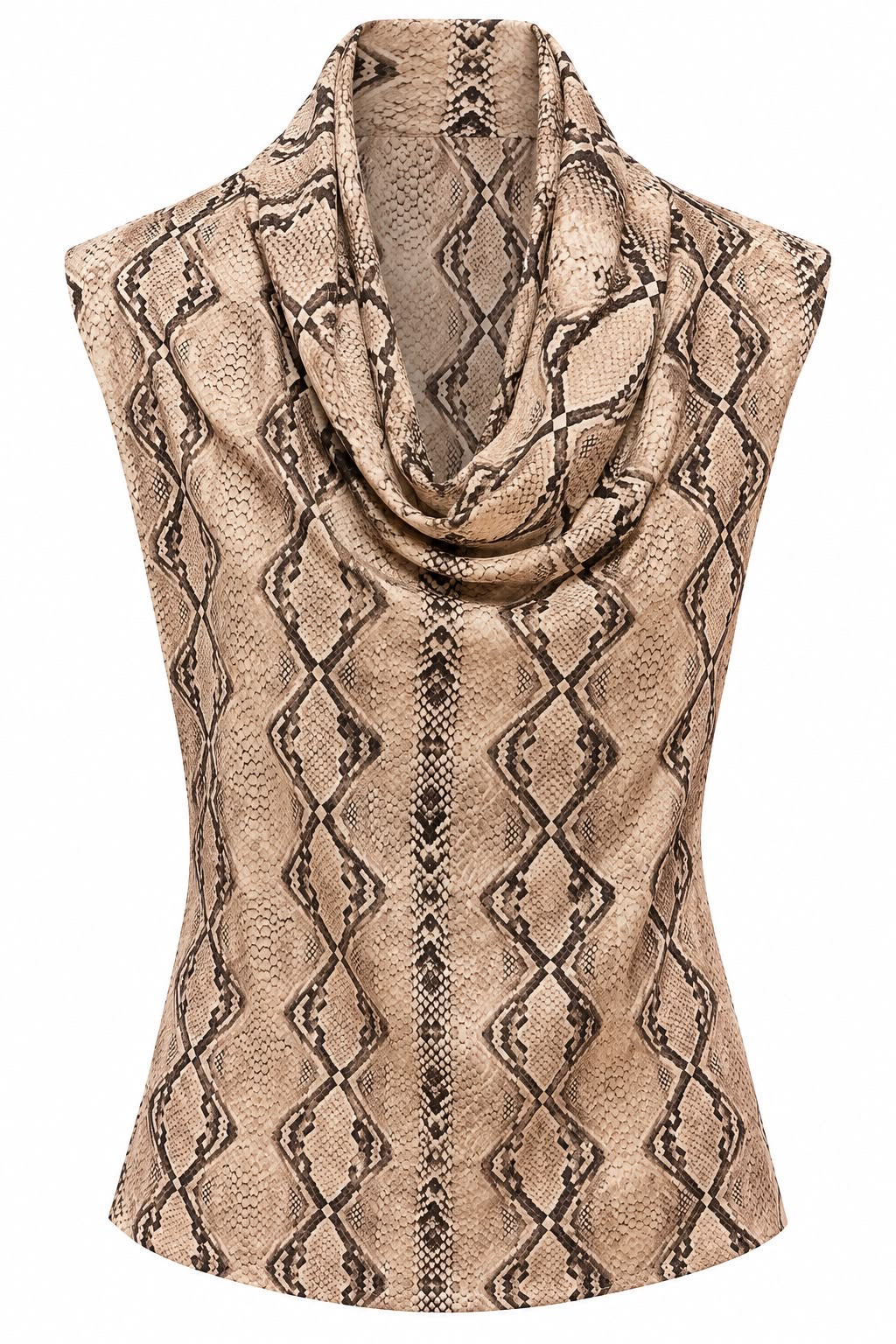 TOP COSIMA SNAKE OFF WHITE WAVE SILK MCL13434