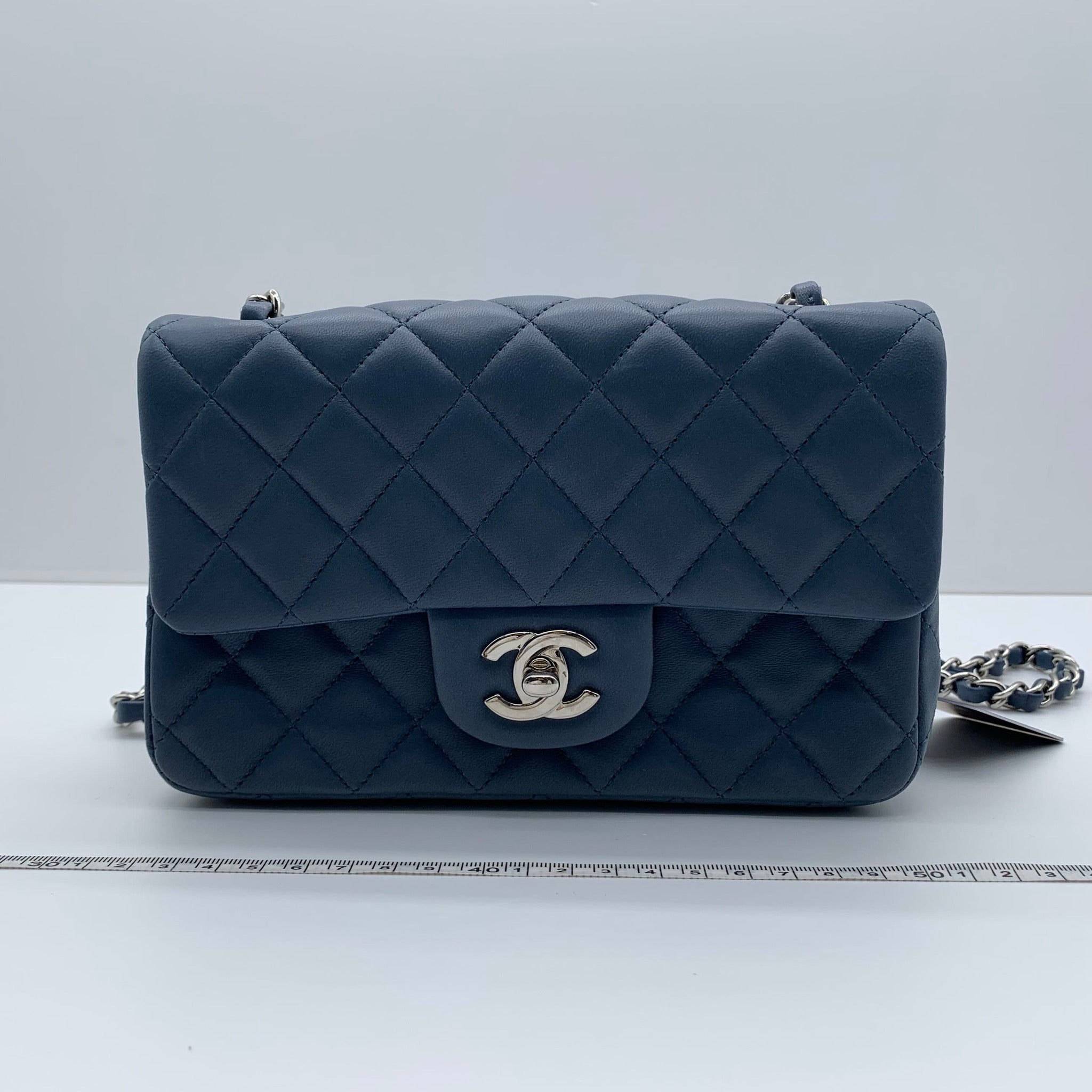 Chanel Classic Flap Large Mini Haze Blue Silver Hardware Bag image 1