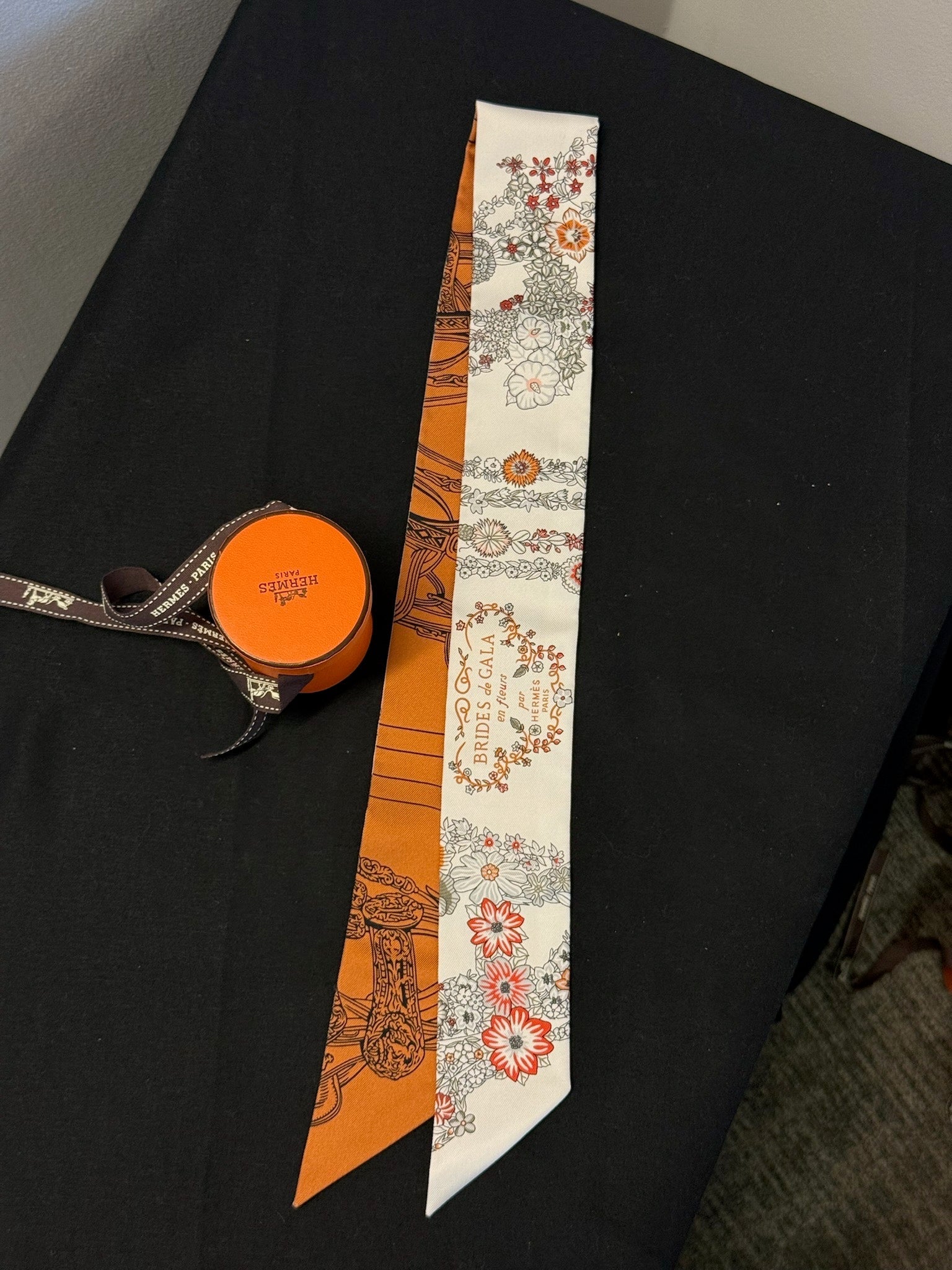Hermès Brides de Gala Twilly - Ivory & Orange image 1