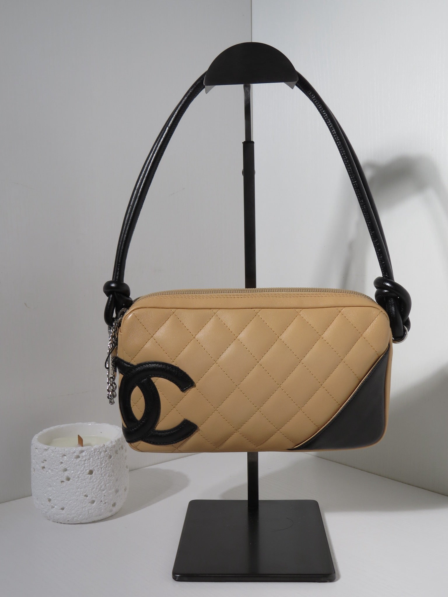 Chanel Cambon Shoulder Bag - Beige & Black image 1