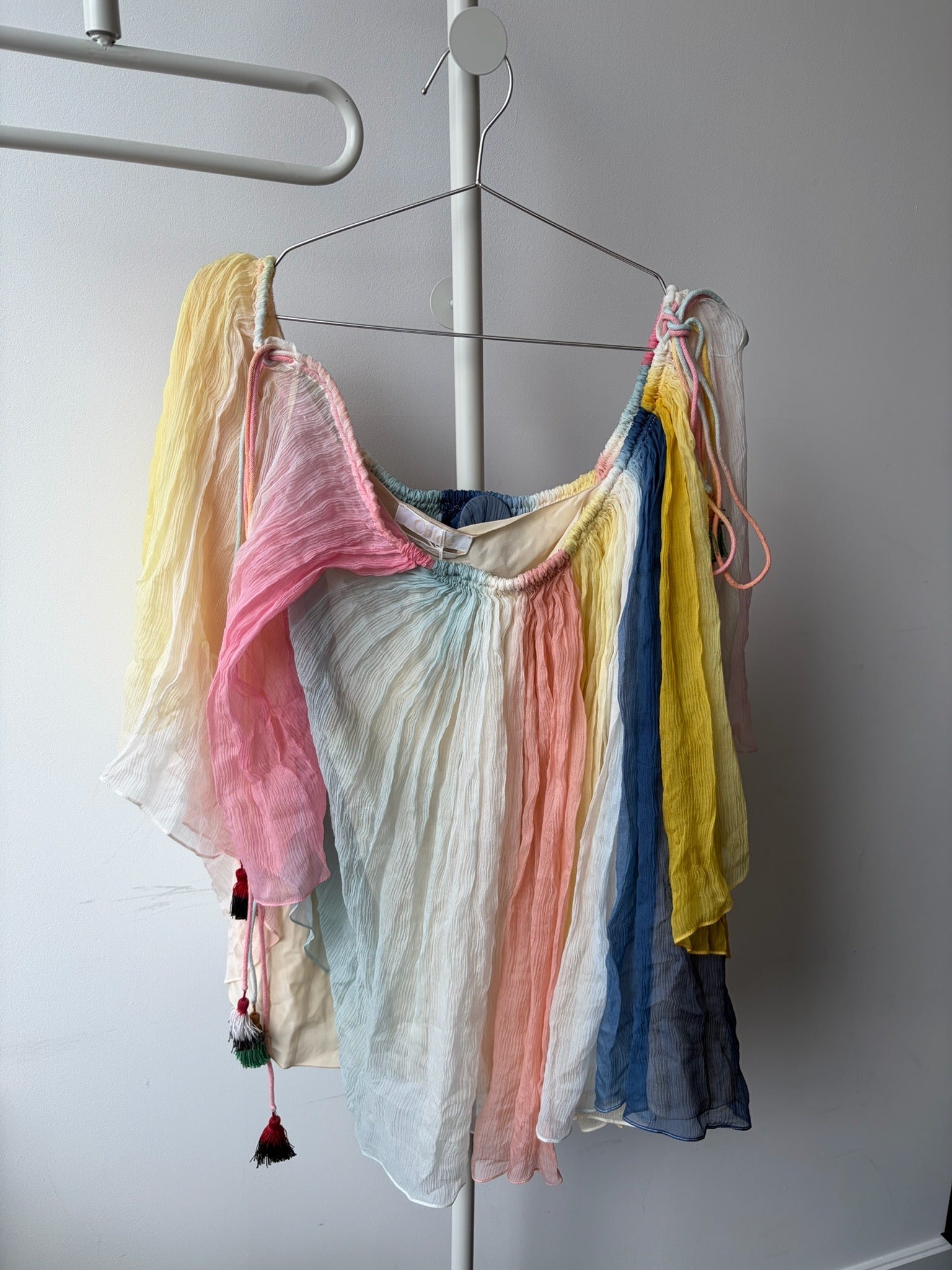 Chloe Multicolour Fringe Tie Top image 1