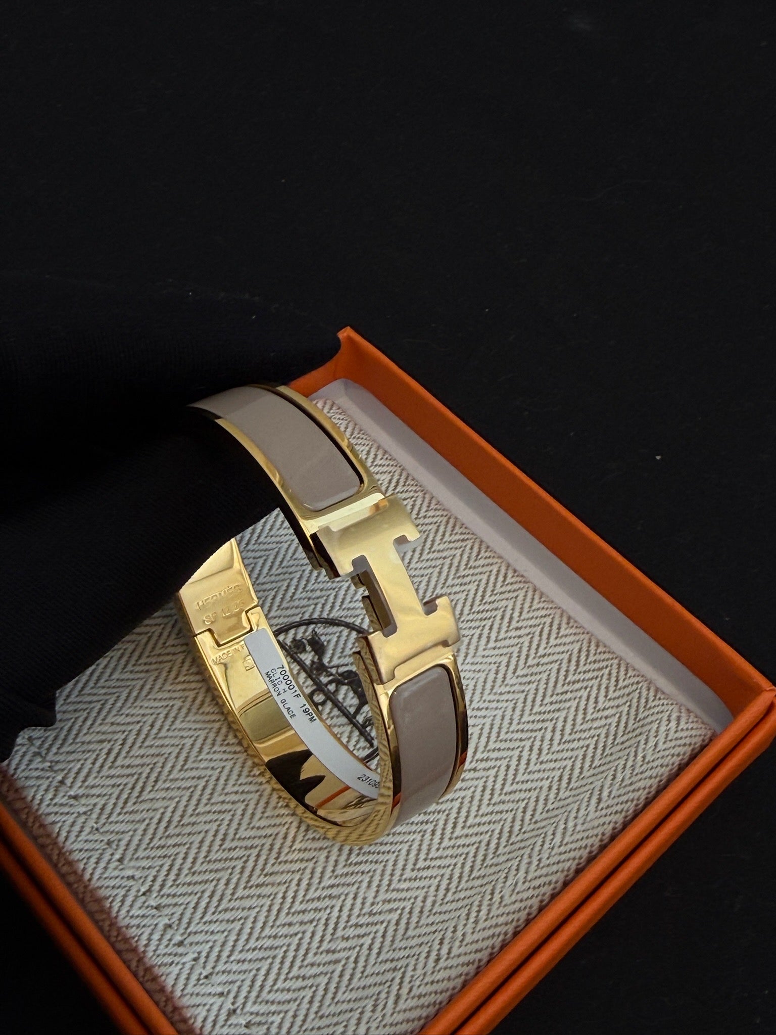 Hermes Clic H Bracelet Grey image 1