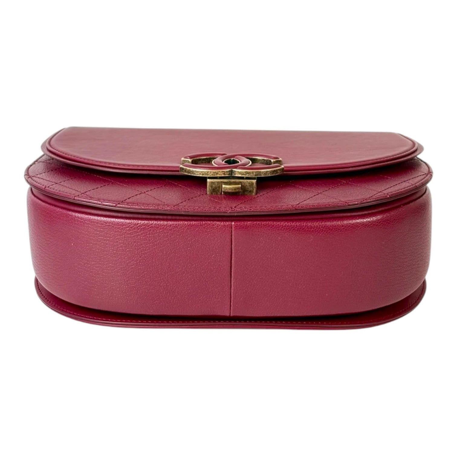 Chanel Burgundy CoCo Curve Top Handle with Chain Strap Bag