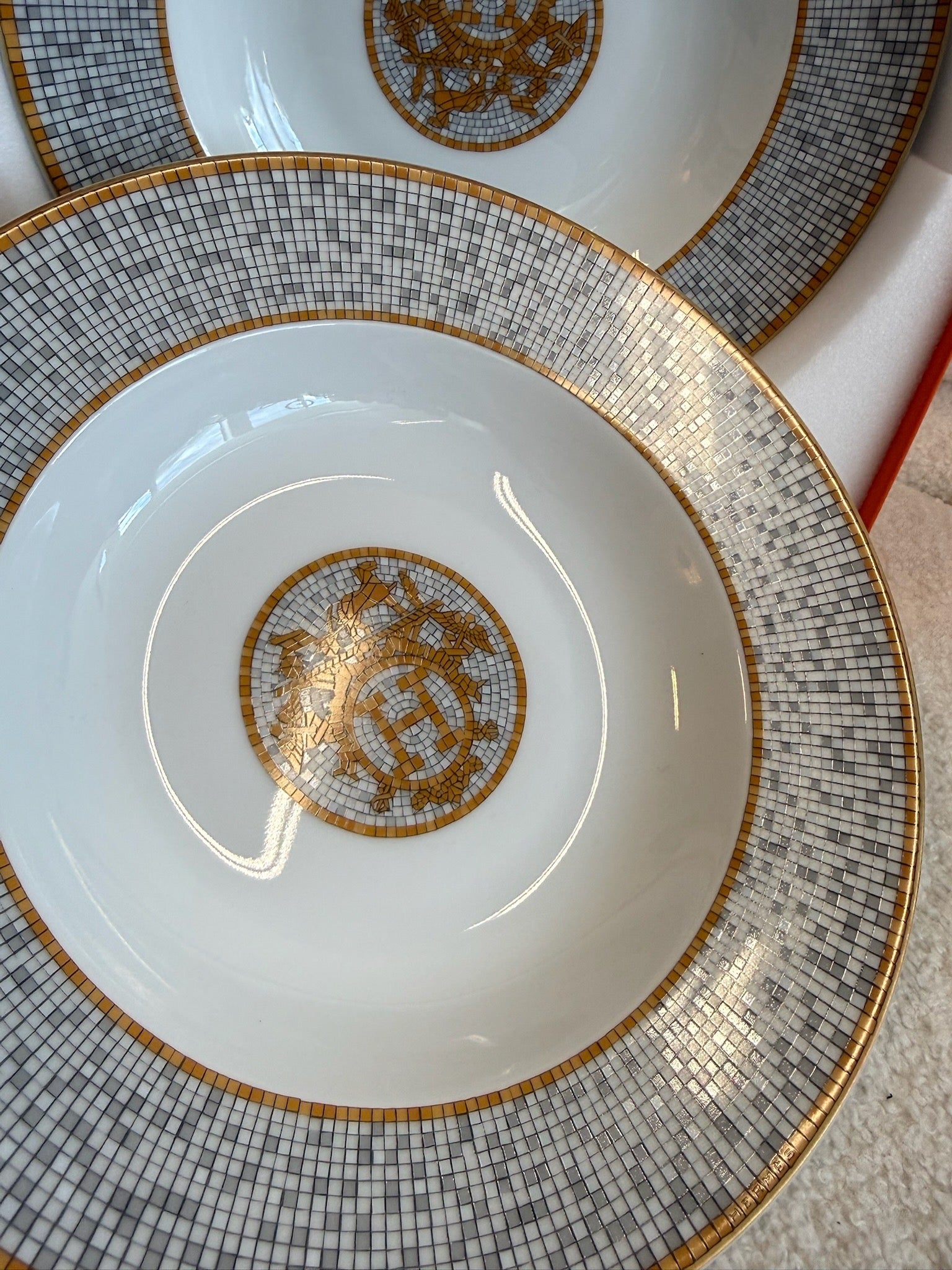 Hermès Mosaique Dessert Plate Set 2 Pieces image 2