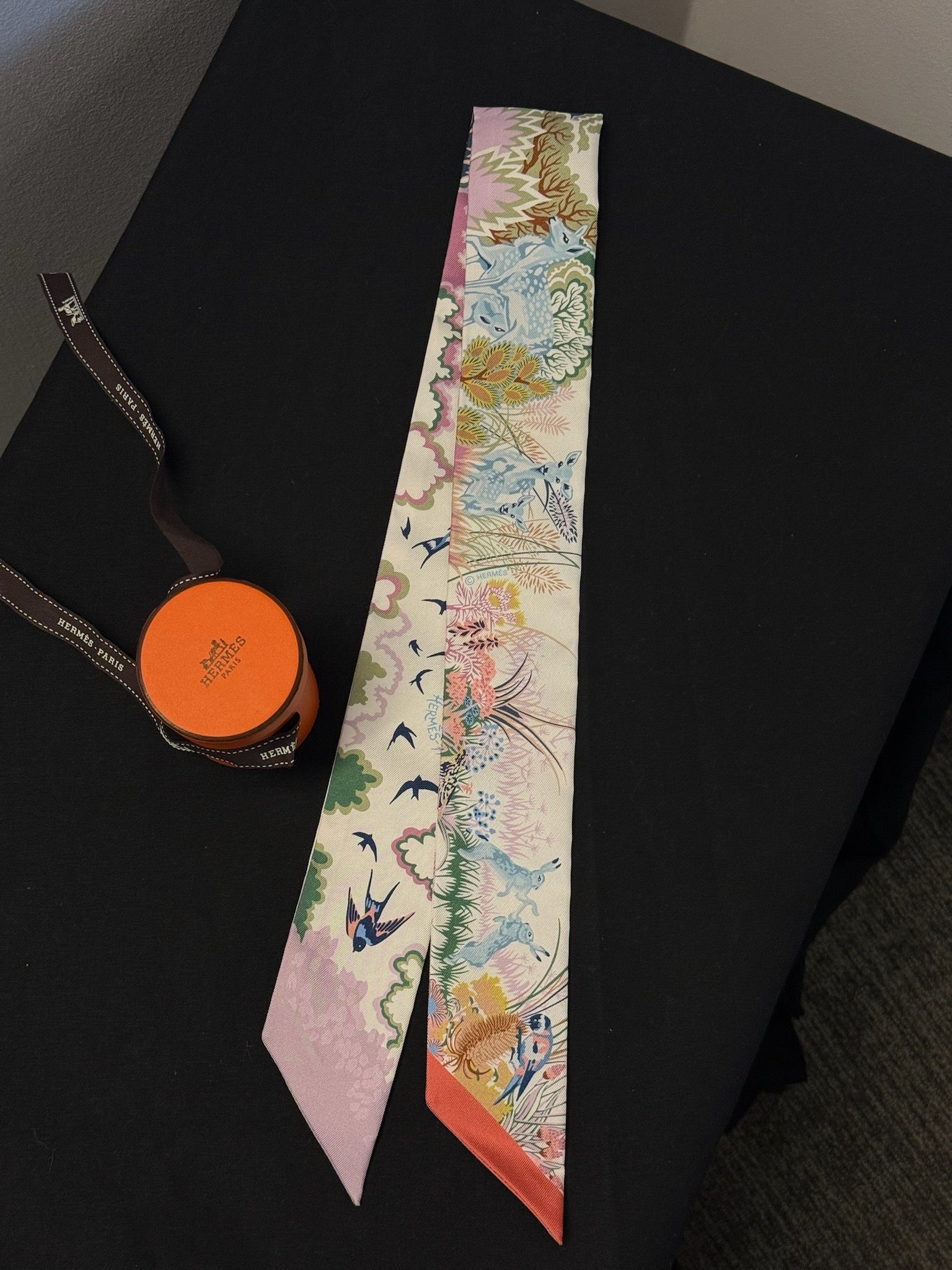 Hermès Twilly - Pastel Floral & Equestrian Print image 2