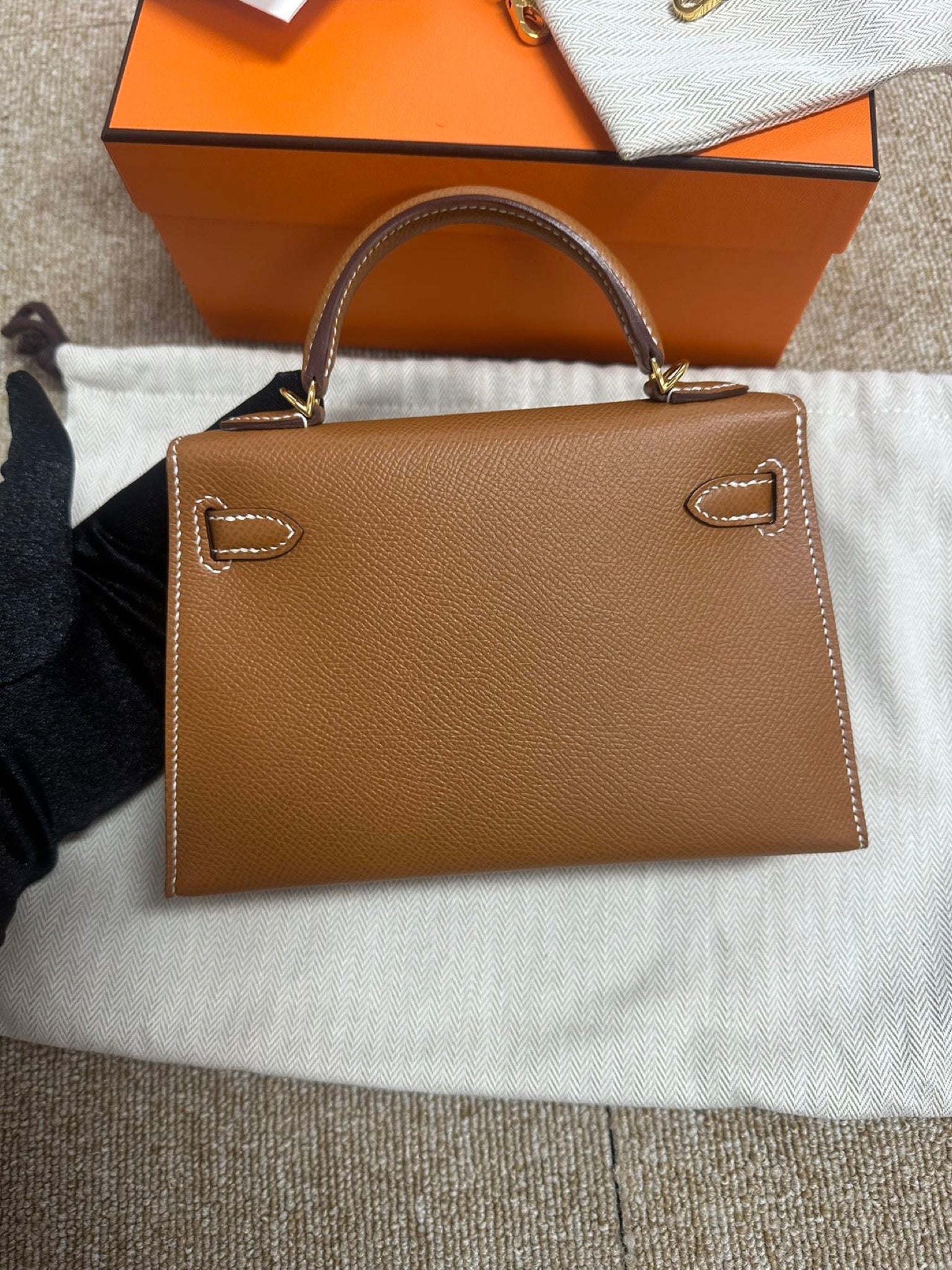 Hermès Mini Kelly Gold GHW Stamp C image 2