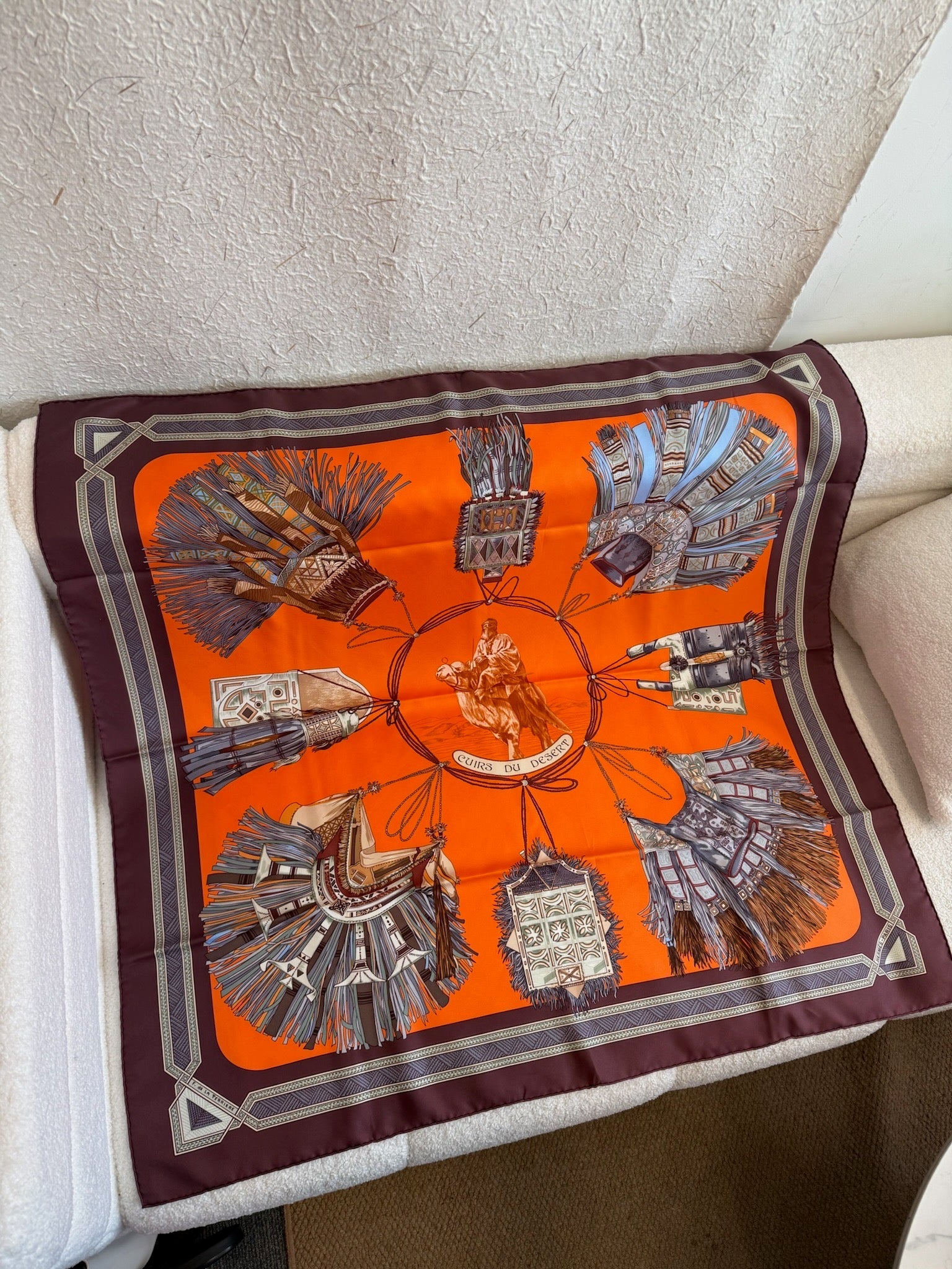 Hermes Cuirs du Desert Silk Scarf 90 image 2