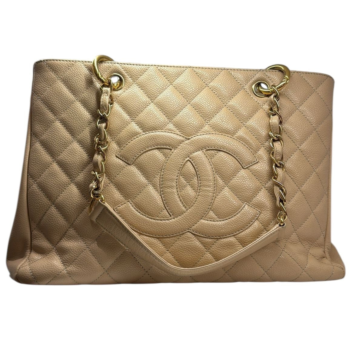 Chanel Beige GST Tote Bag in Caviar