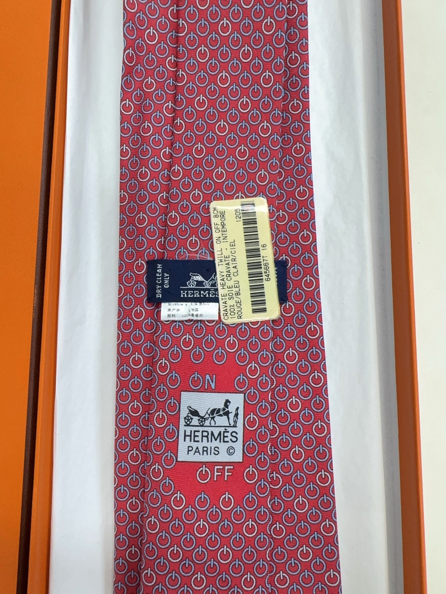 Hermès Twill Tie Rose Rouge image 3