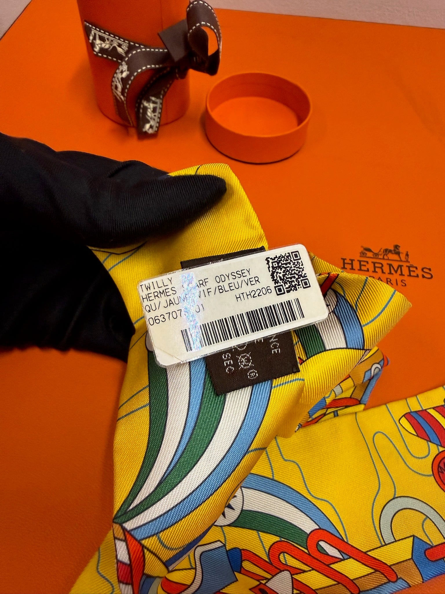 Hermès Twilly - Yellow Harf Odyssey Print image 3
