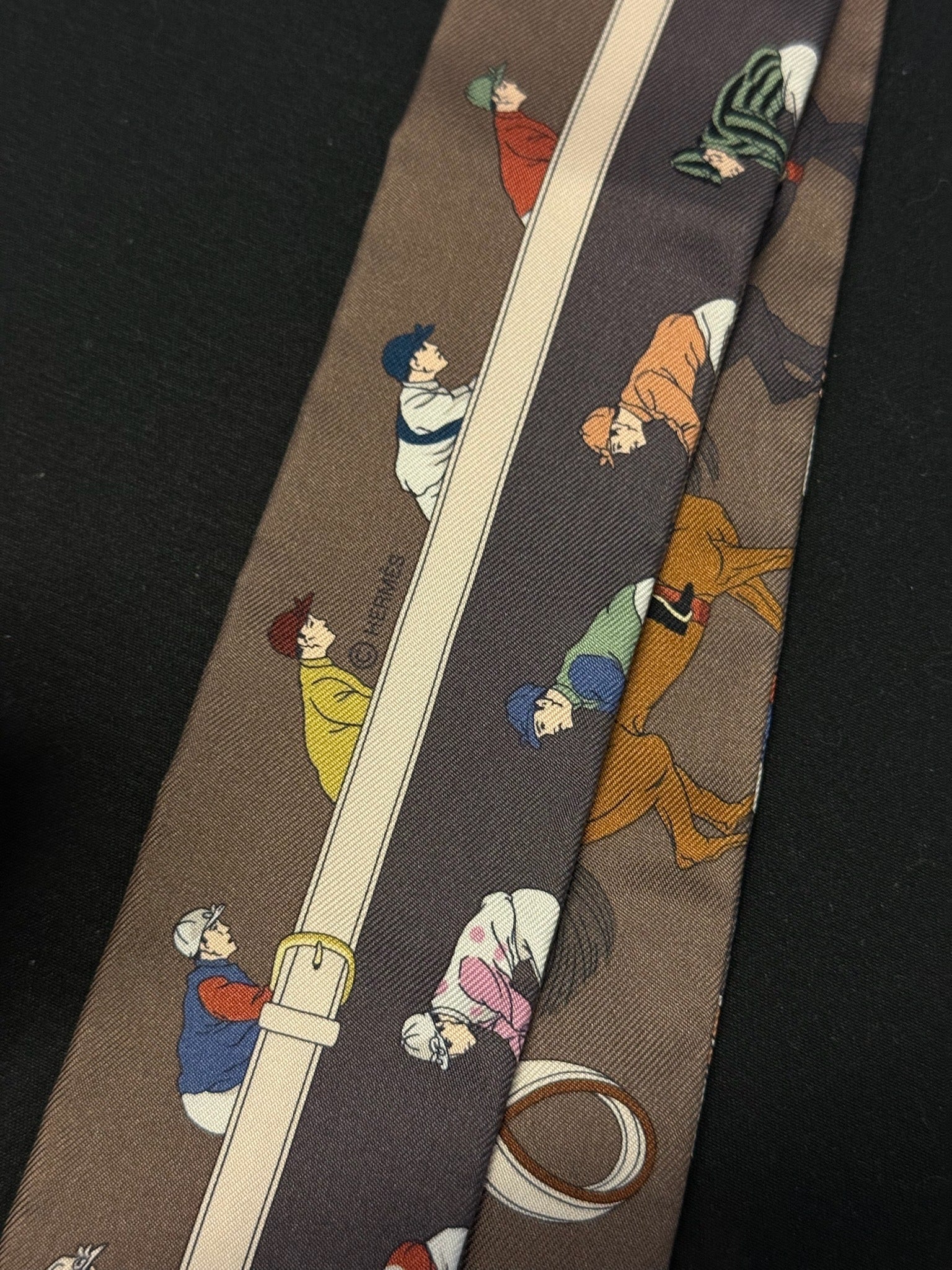 Hermès Twilly - Brown Equestrian Print image 3