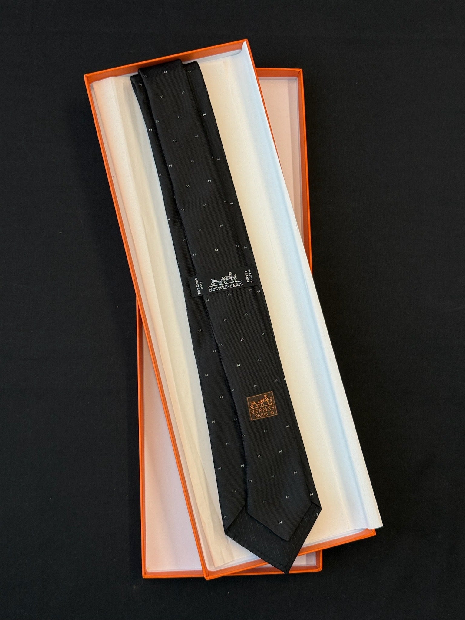 Hermès Silk Tie - Black image 3