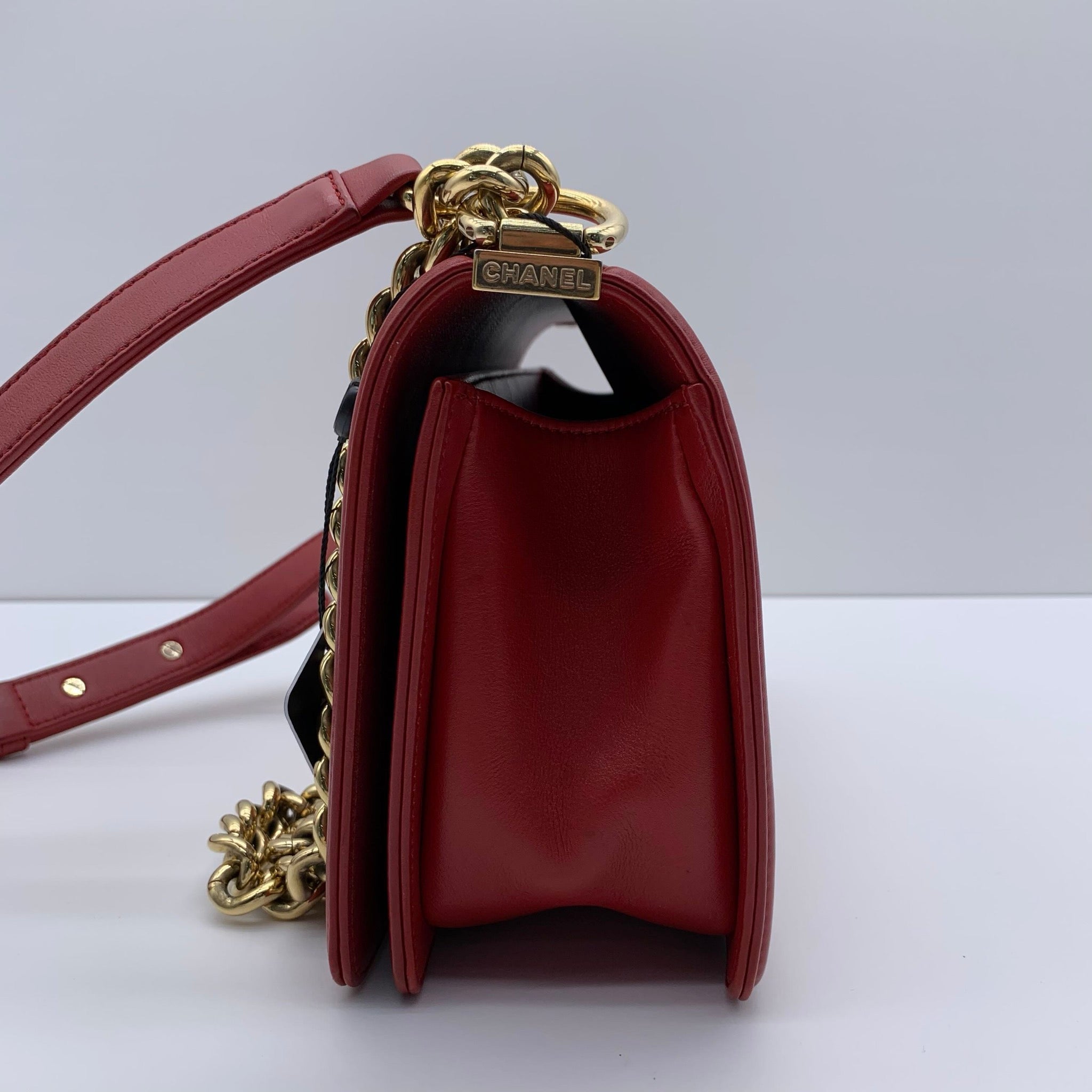 Chanel Boy Medium Flap Bag Red image 3