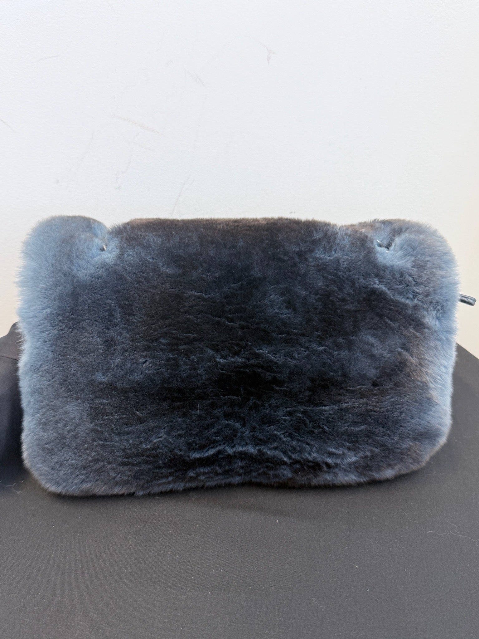 Chanel Blue-Black Gradient Fur Medium Classic Flap Bag image 3