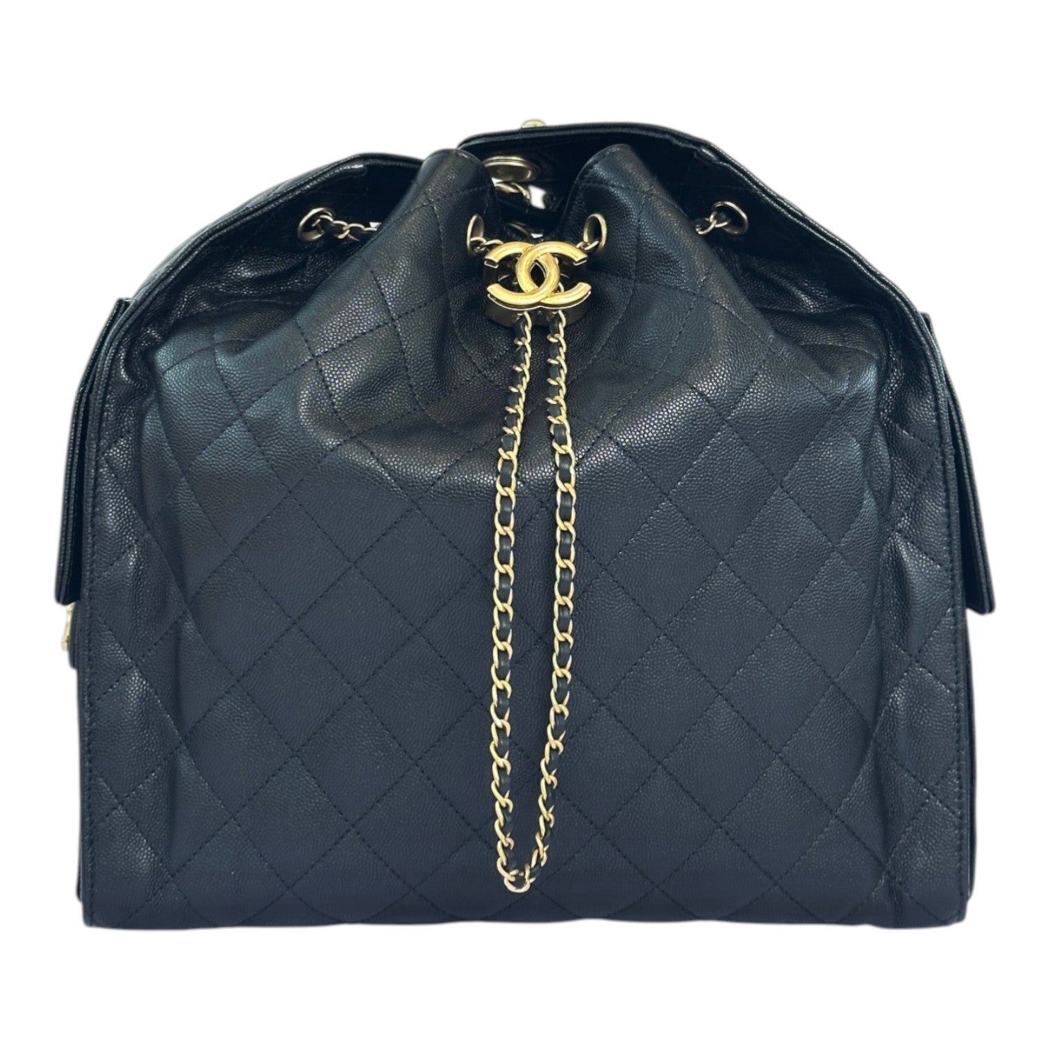 Chanel 25 Medium Hobo Bag in Black Caviar