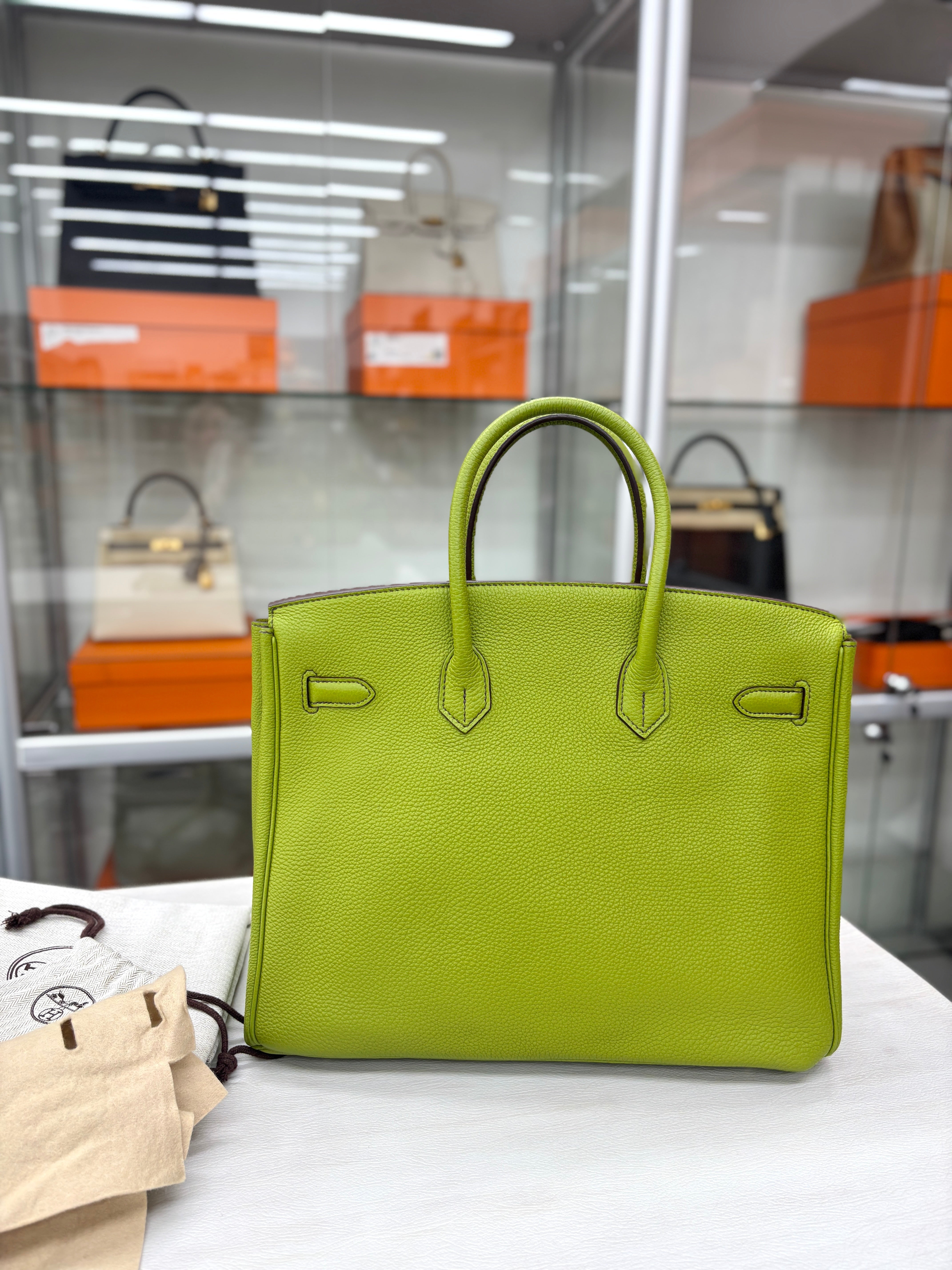 Hermès Birkin 35 Vert Anis Togo GHW
