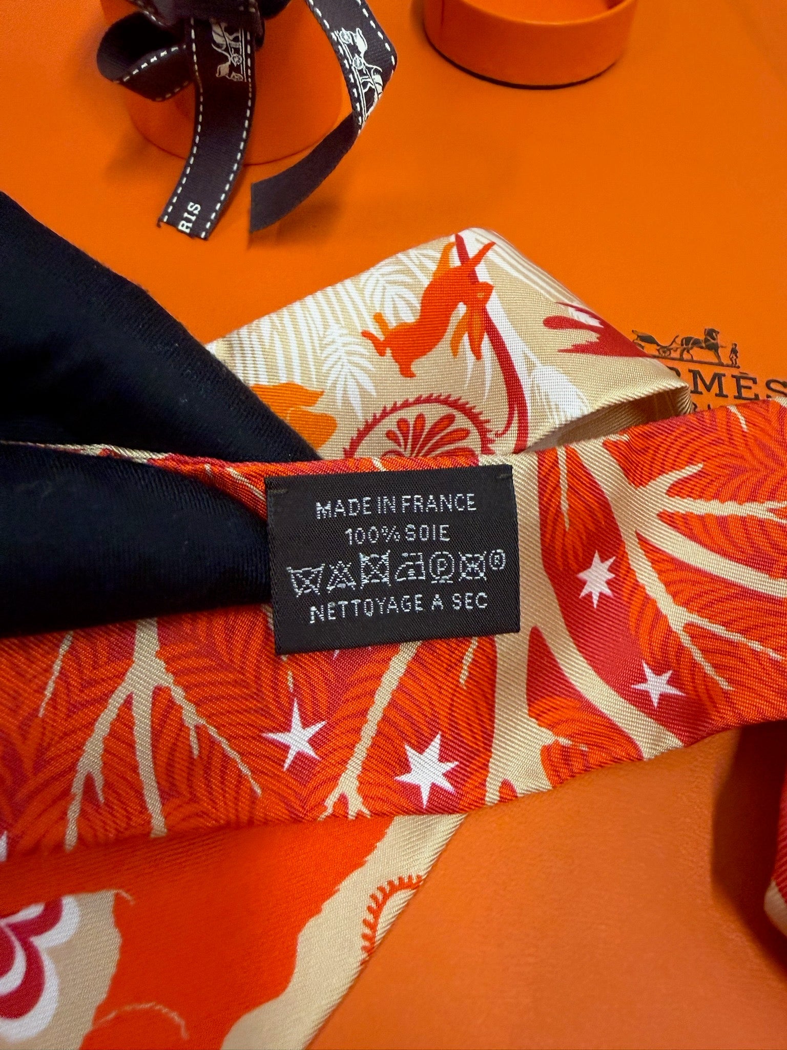 Hermès Twilly - Red & Beige Animal Print image 4