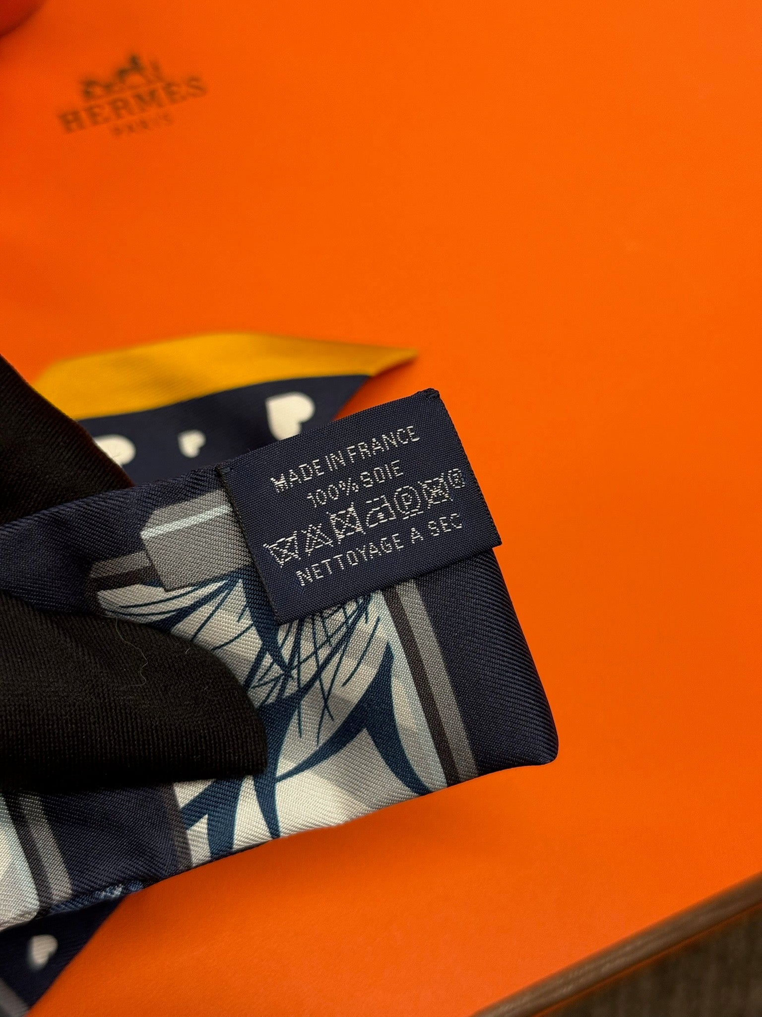 Hermès Twilly - Navy & Yellow Animal Print image 4