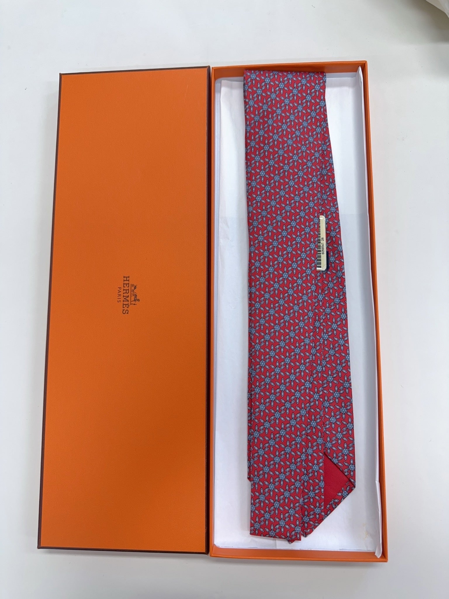 Hermès Twill Tie Rose Bleu image 5