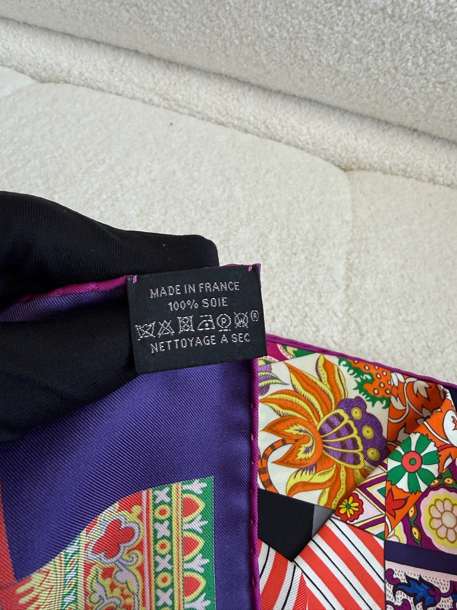 Hermès Carré 90 Scarf Patchwork Purple / Multicolour image 5