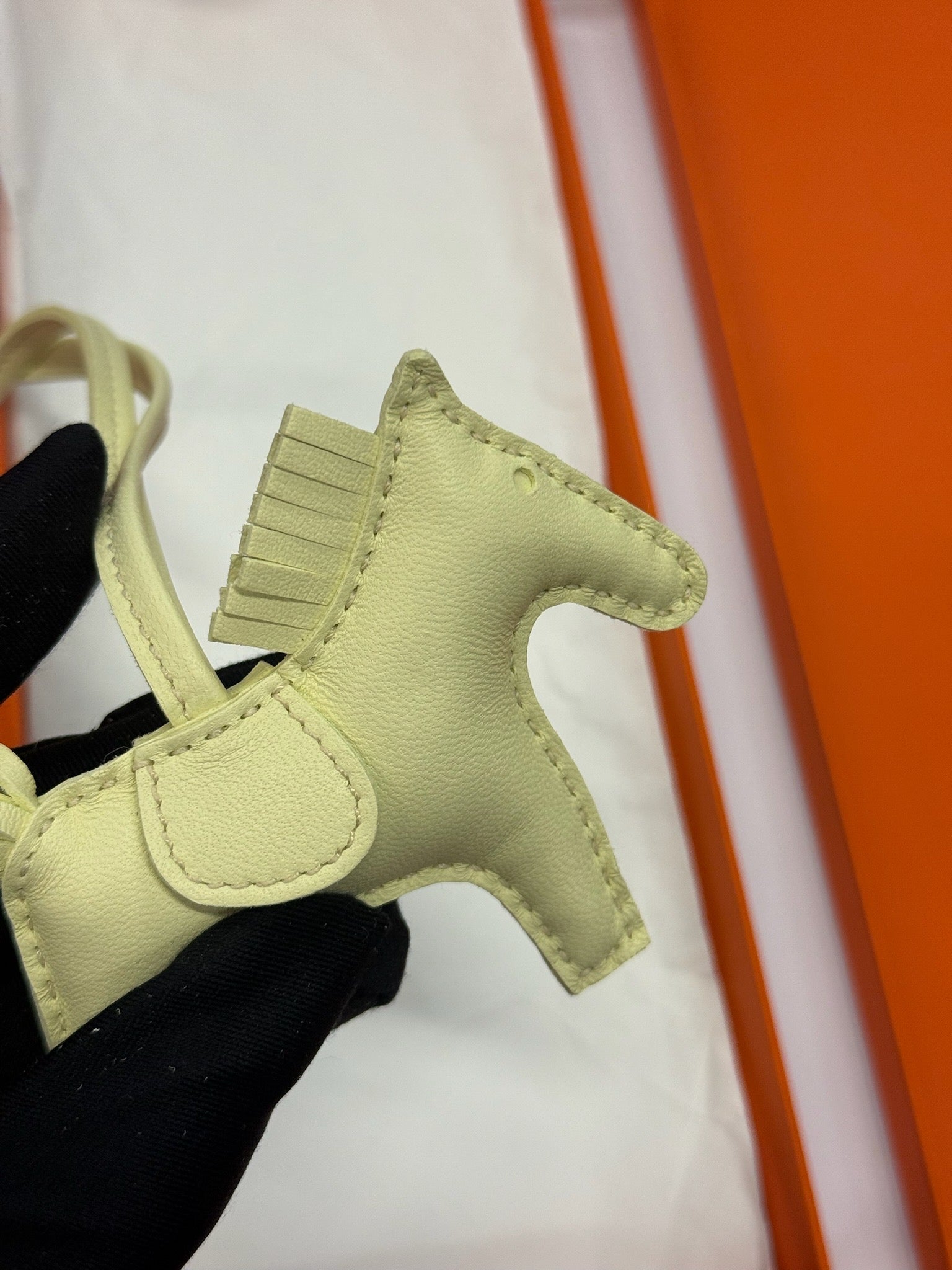 Hermès Rodeo Horse Bag Charm - Pale Yellow image 5