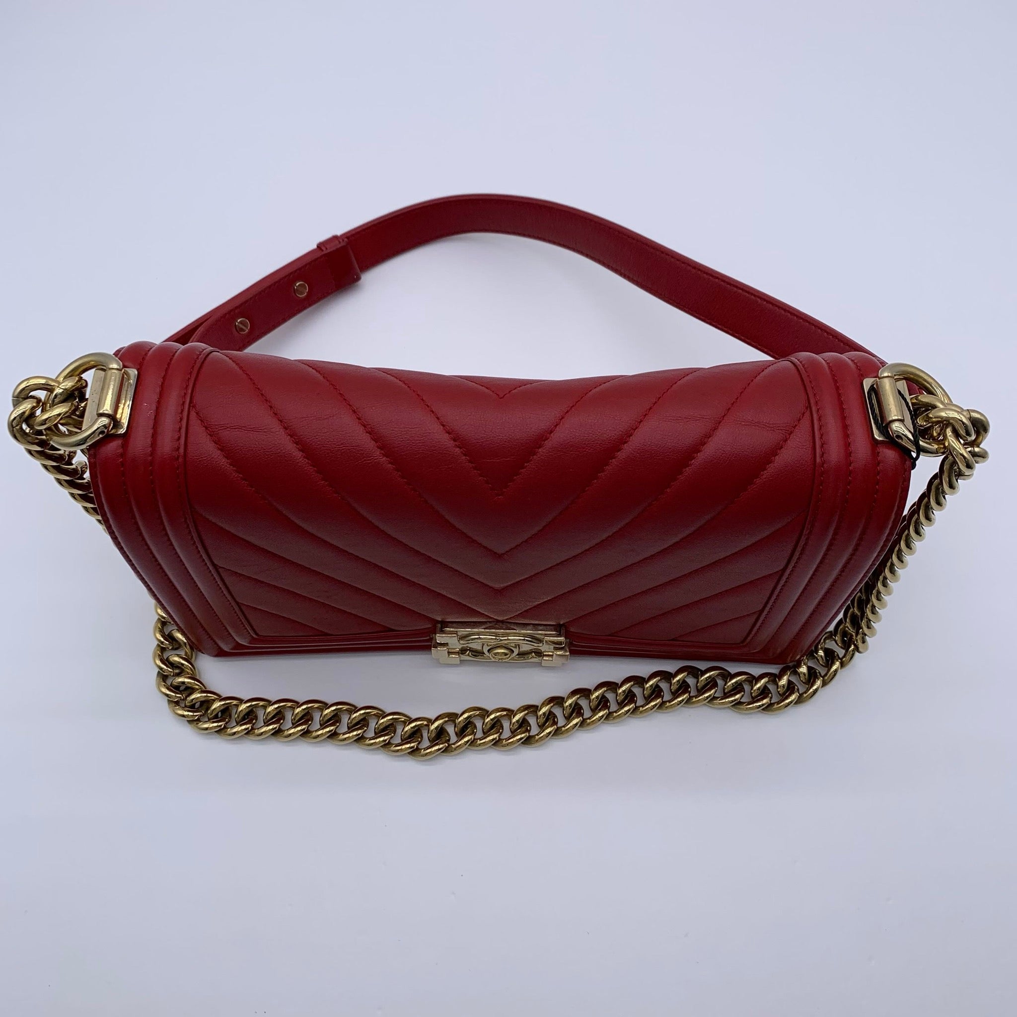 Chanel Boy Medium Flap Bag Red image 5