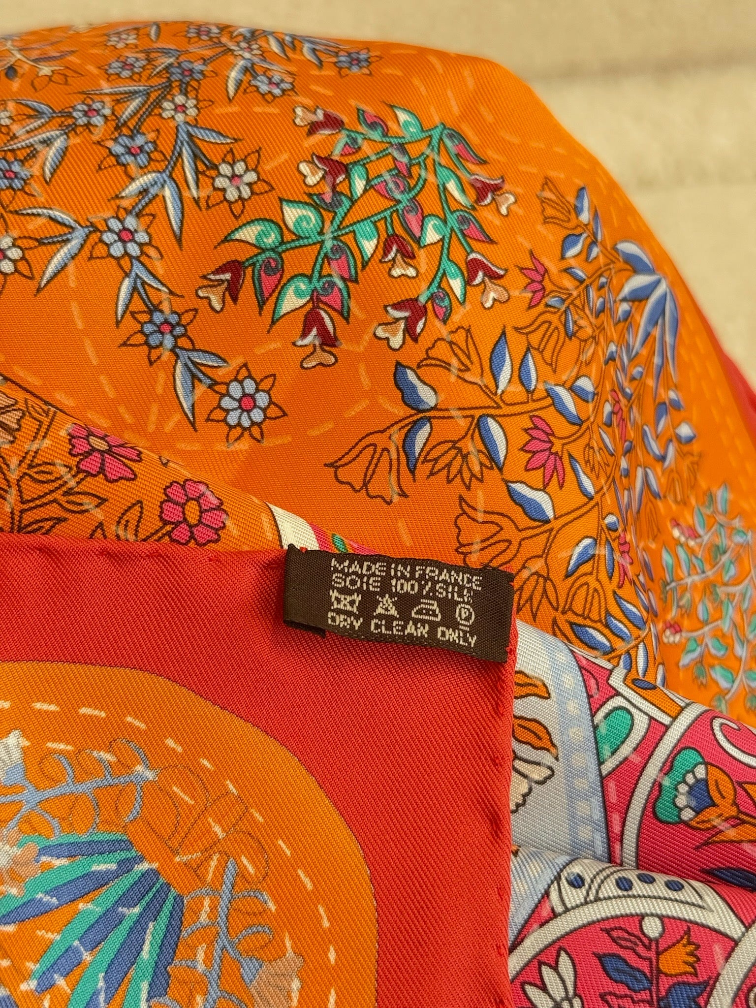 Hermes Pique et Fleuri de Provence Multiple Colors Silk Scarf 90 image 5