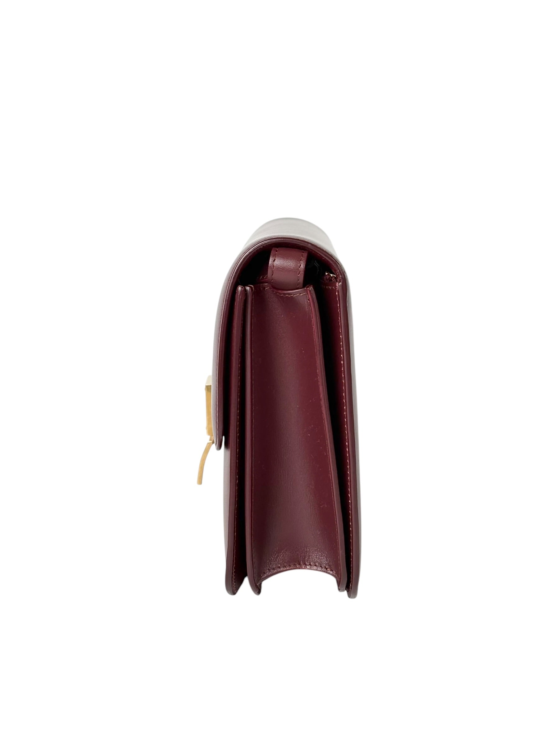 Celine Burgundy Medium Classic Box Bag