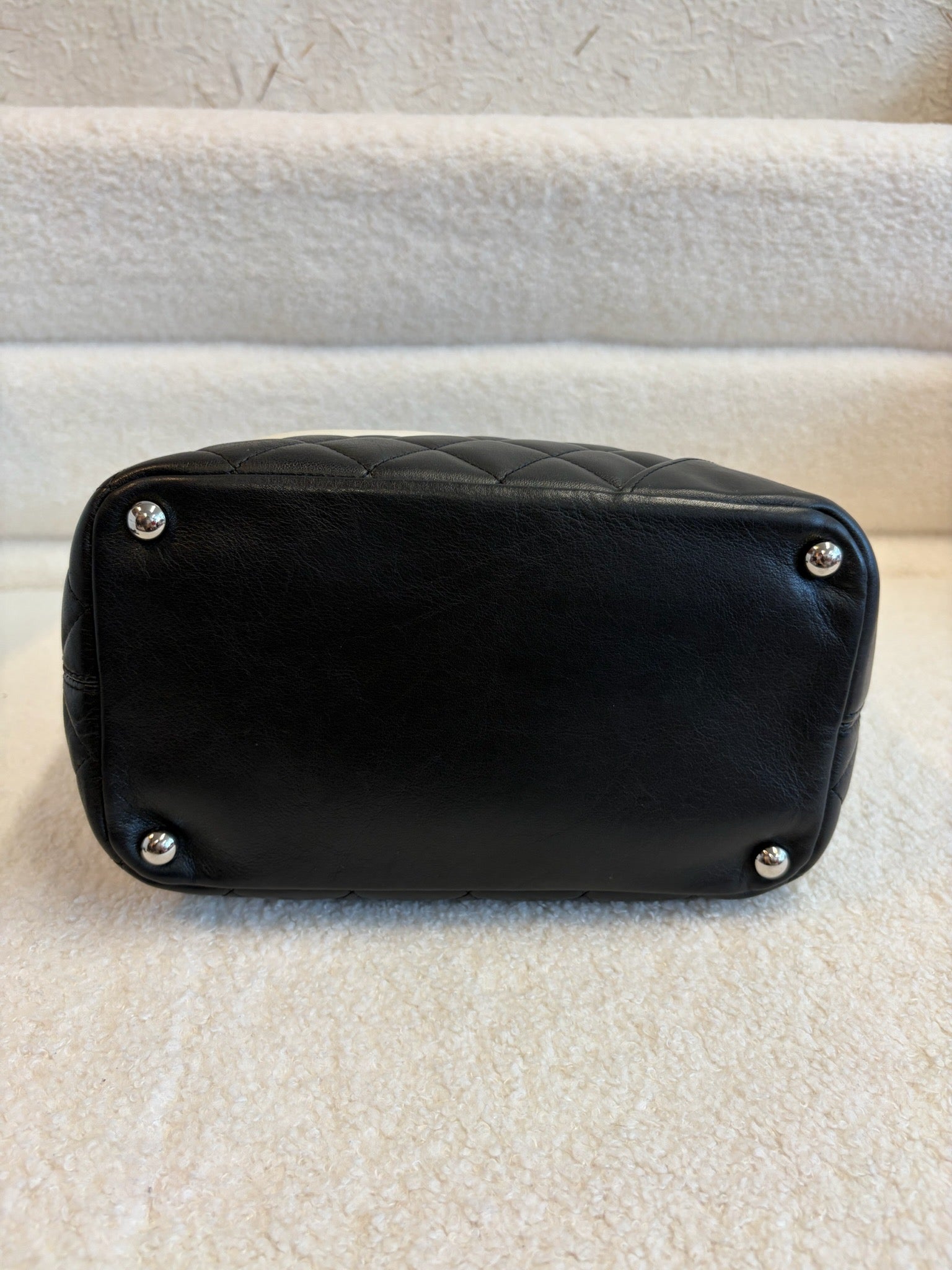 Chanel Cambon Tote Black with White Logo image 6