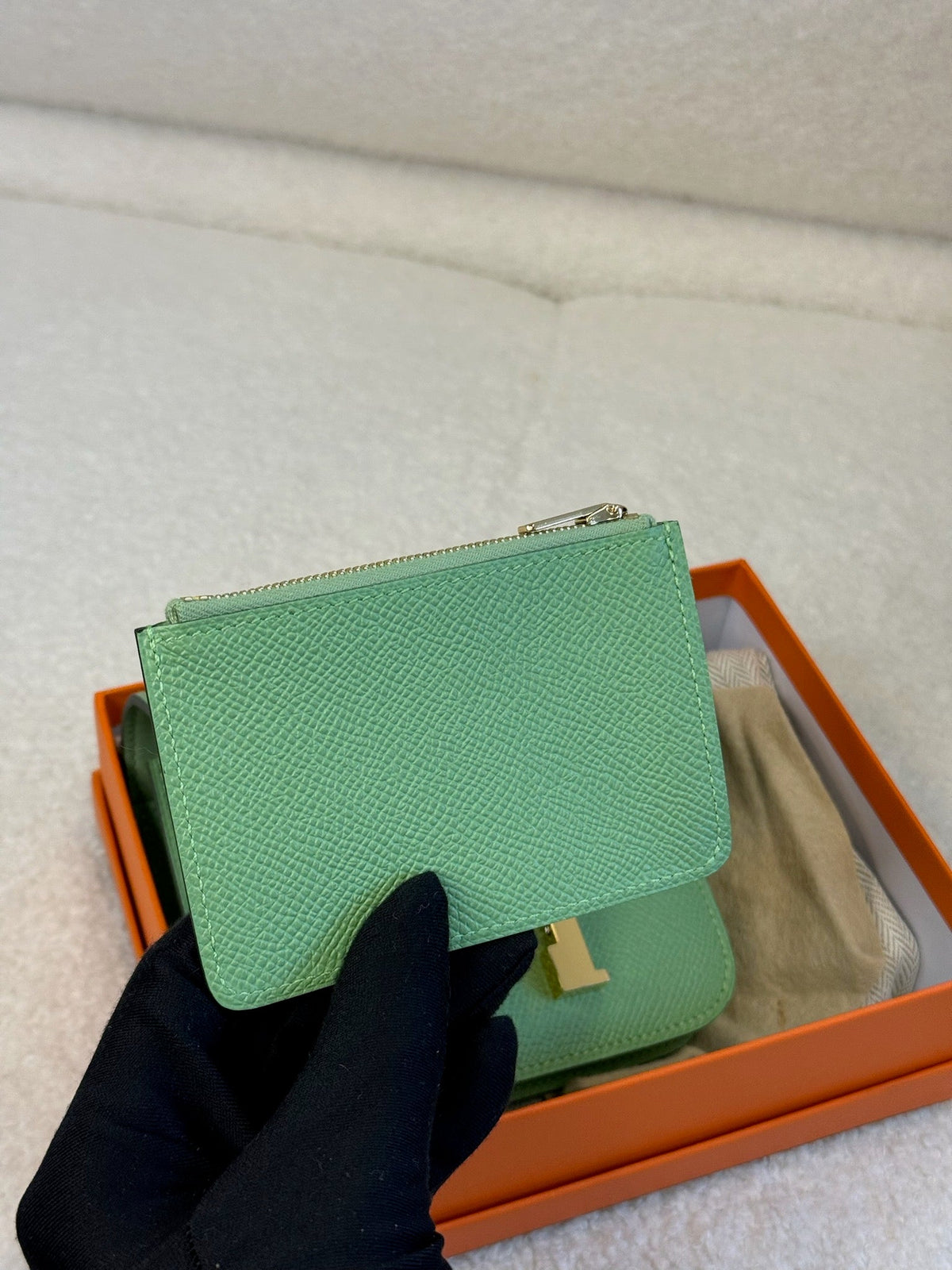 Hermès Constance Compact Wallet - Green image 7