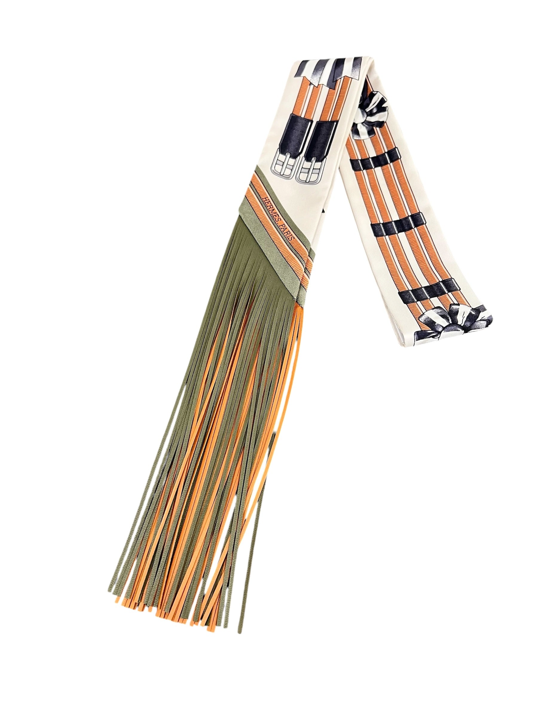 Hermes Twilly Fringe Olive / Gold SYC1264