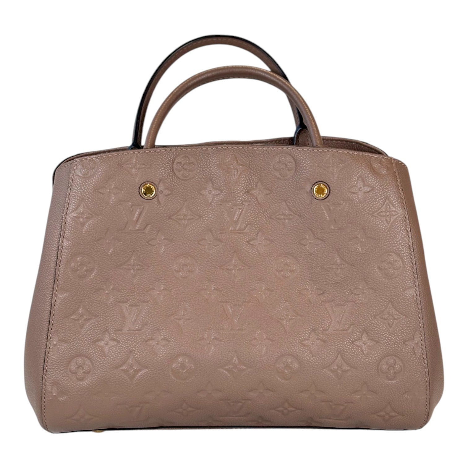 Louis Vuitton Montaigne MM Monogram Empreinte Dark Beige Bag