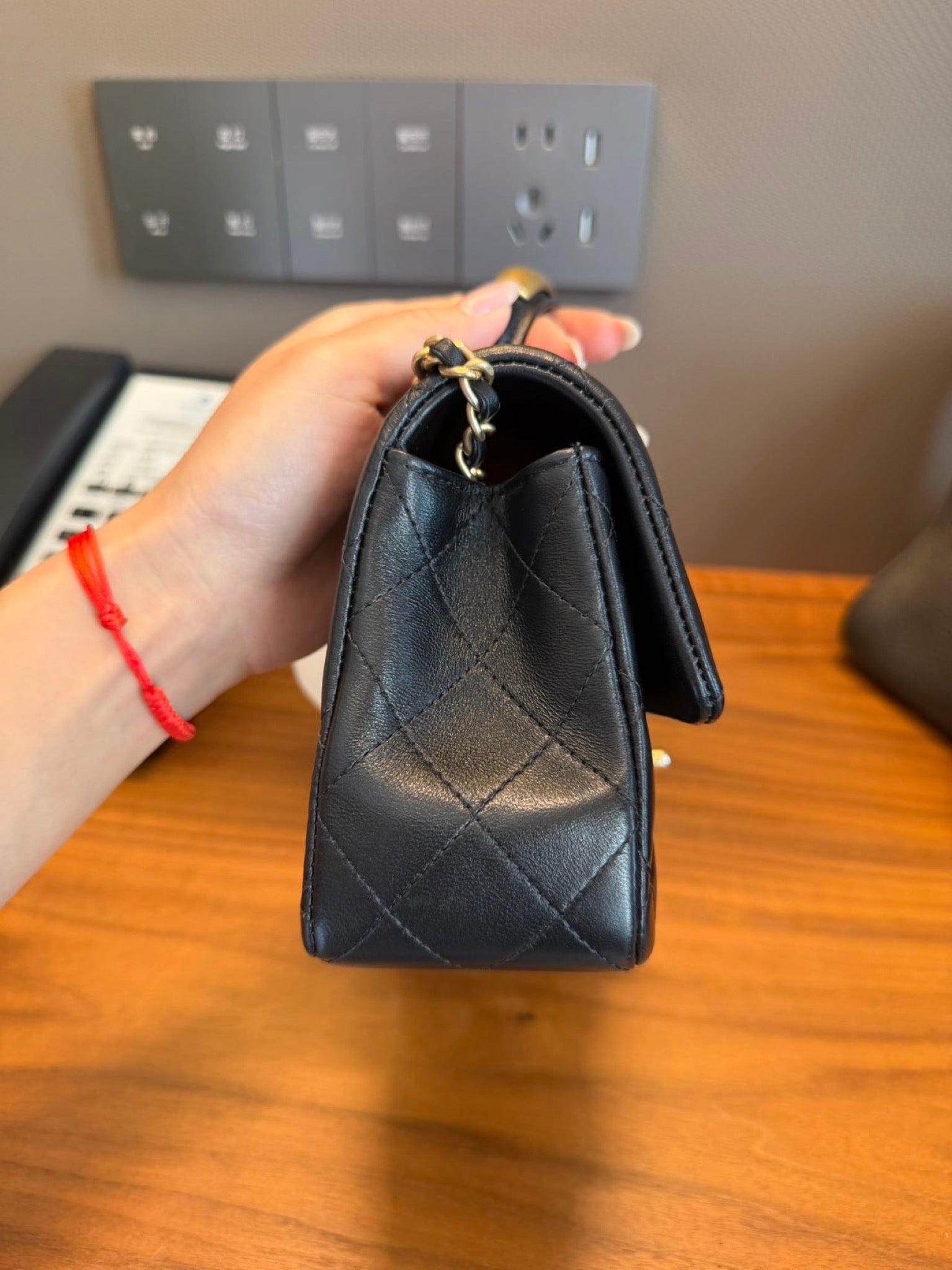 Chanel Top Handle Mini Flap Bag Black image 8