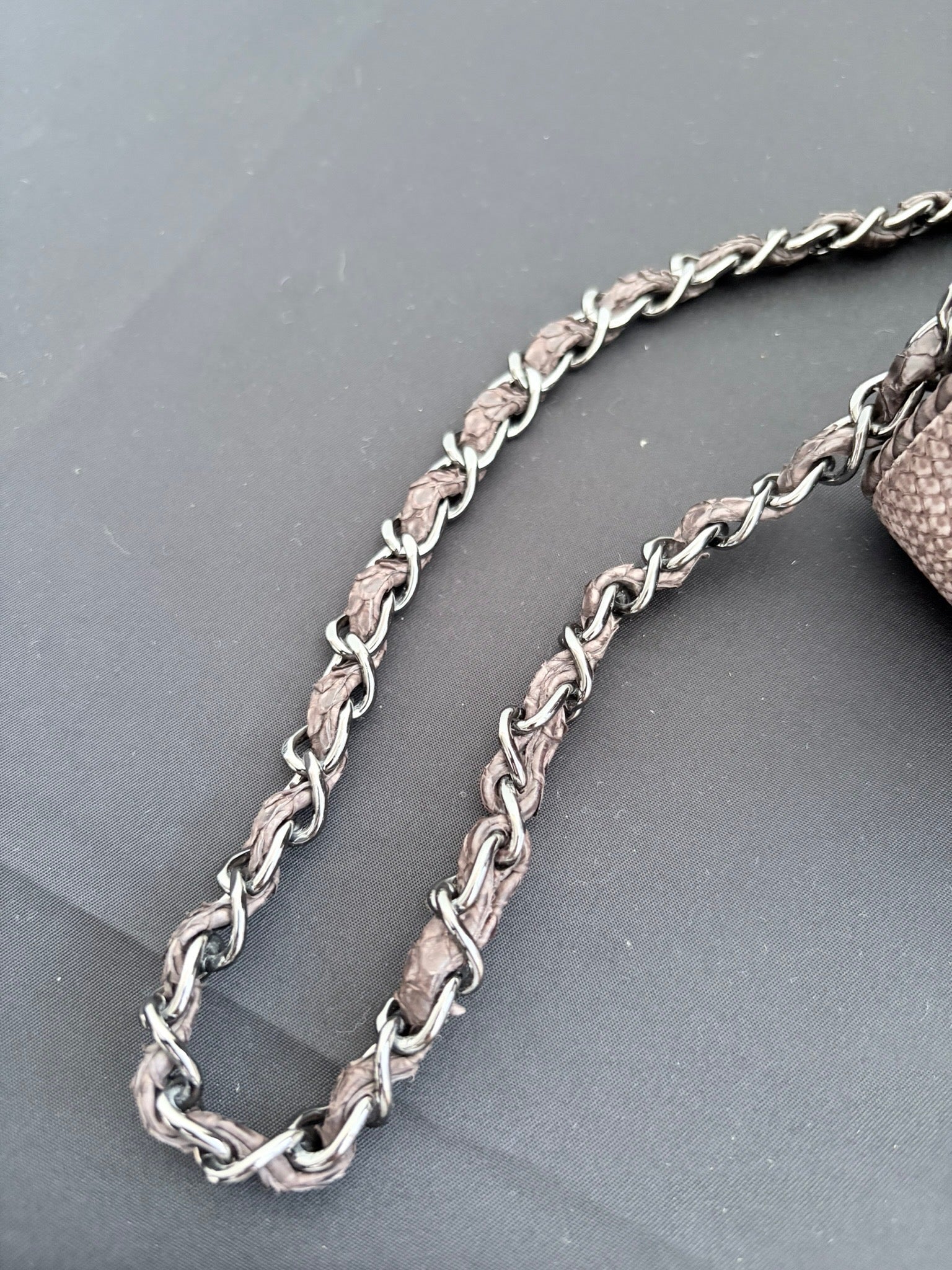 Chanel Python Classic Double Flap Bag image 8