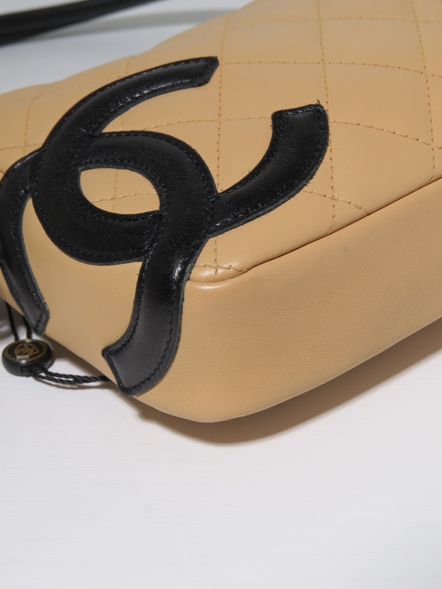 Chanel Cambon Shoulder Bag - Beige & Black image 8