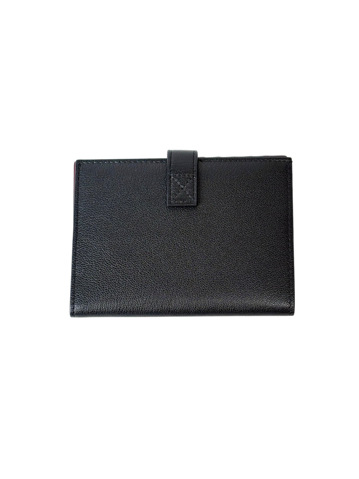 Chanel Black Calf Leather Passport Holder Wallet