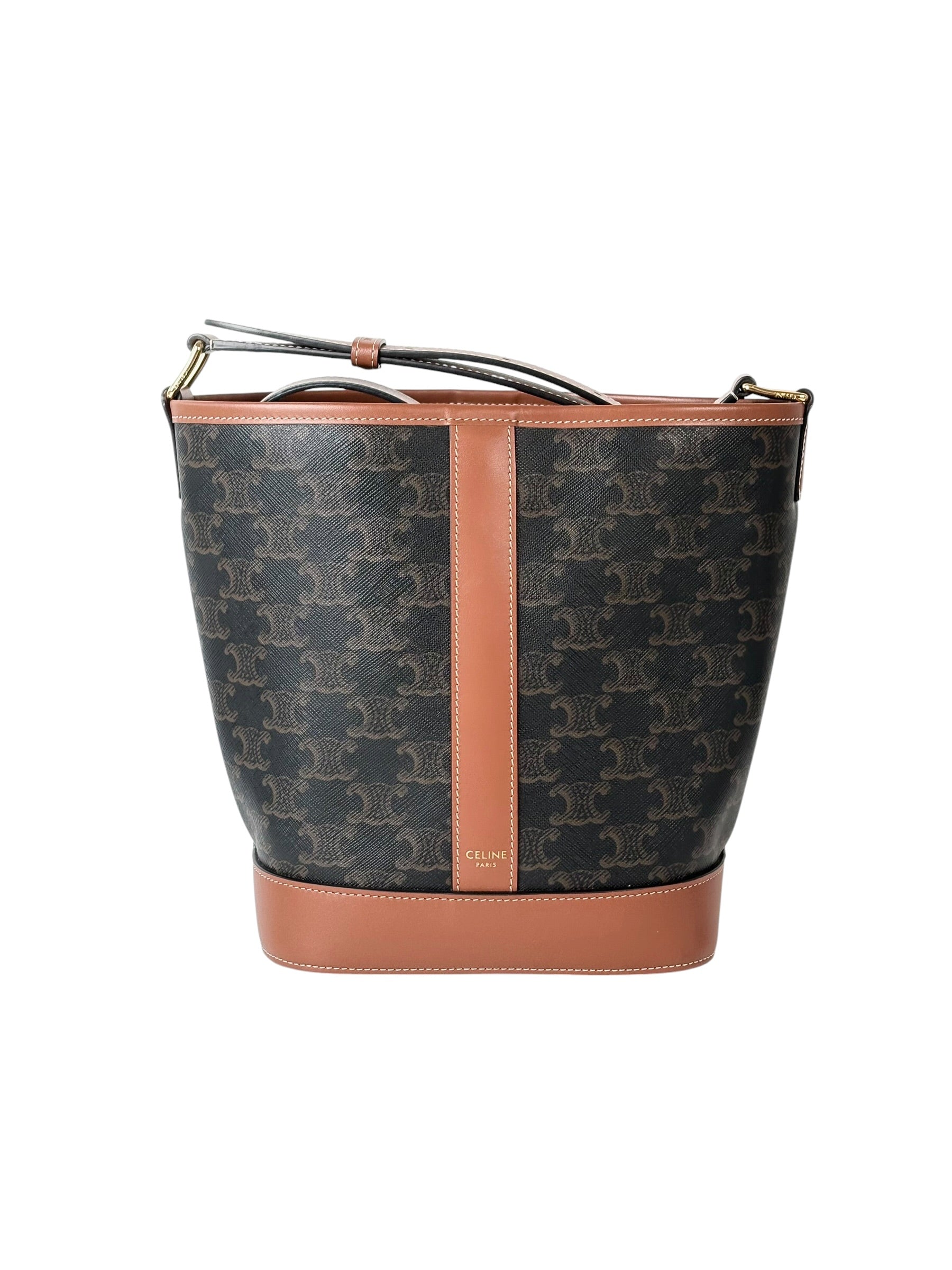 Celine Small Bucket Triomphe Canvas Bag