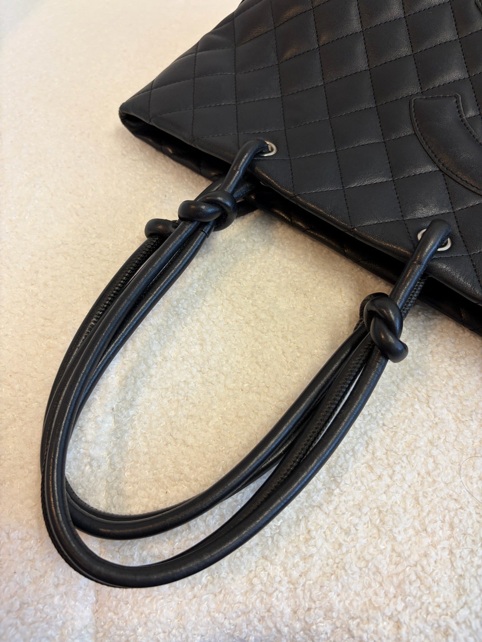 Chanel Cambon Tote Black with Patent Leather Logo image 9