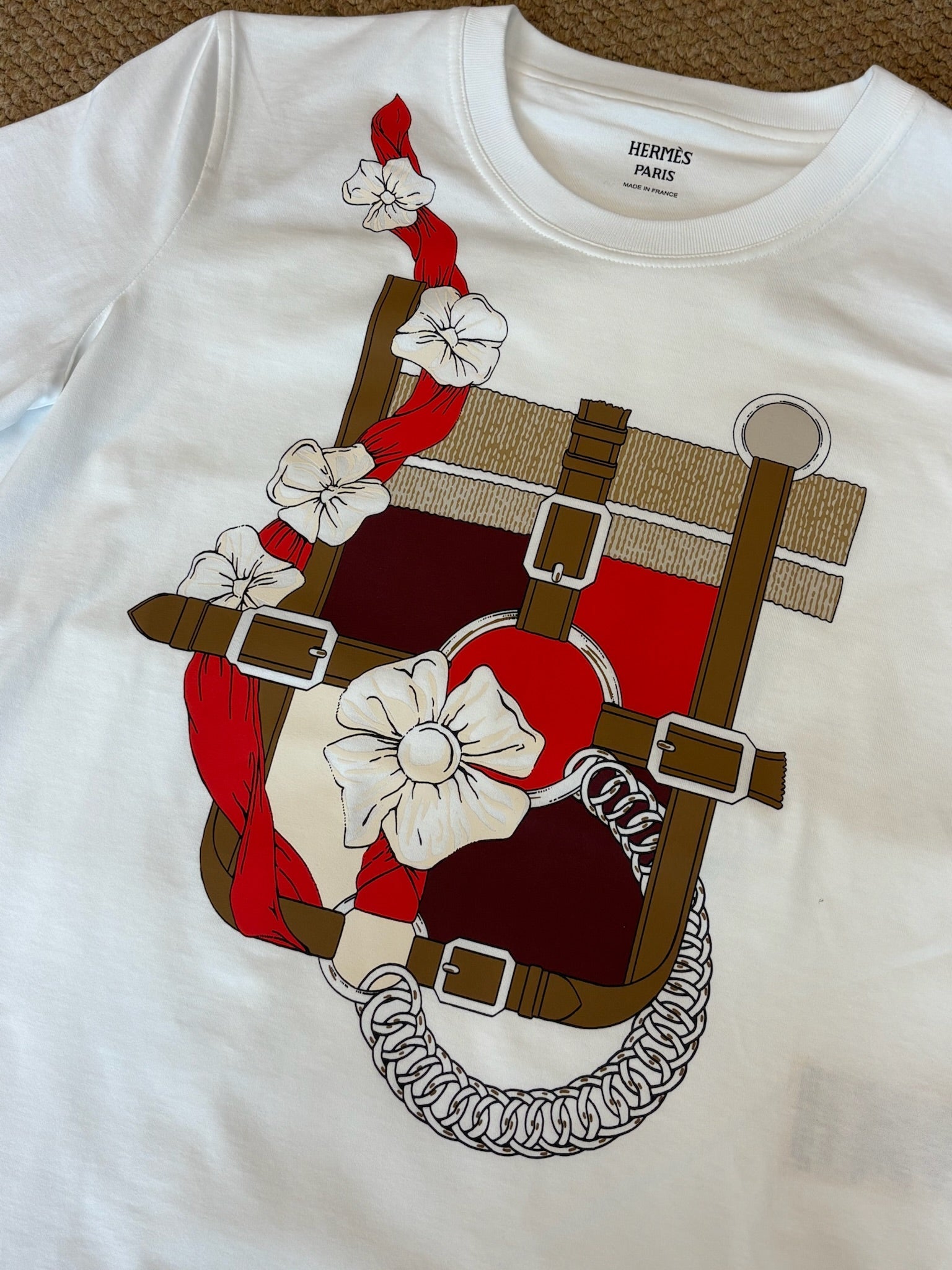 Size 40 - Hermès Printed Grand Manege micro T-shirt