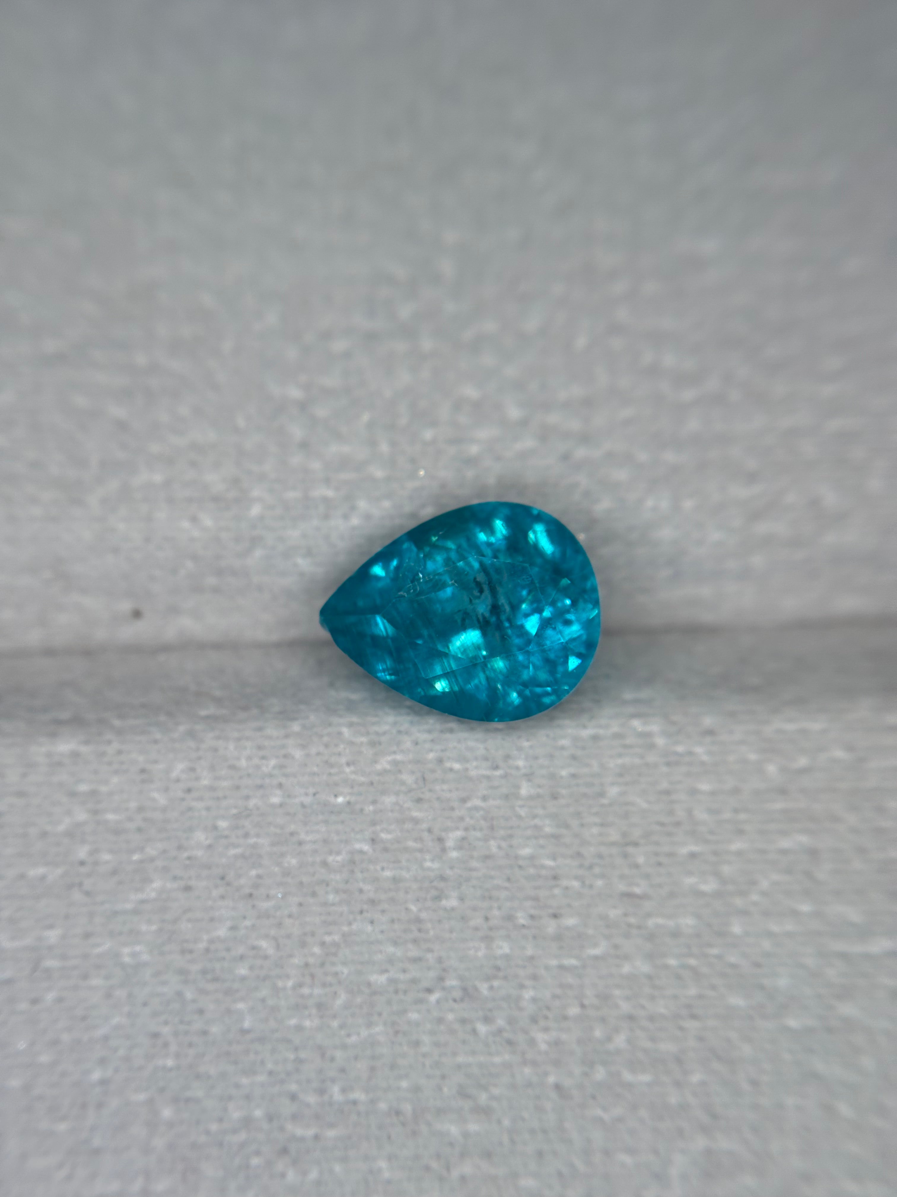 3.25ct Neon Apatite Pear THAIC0490