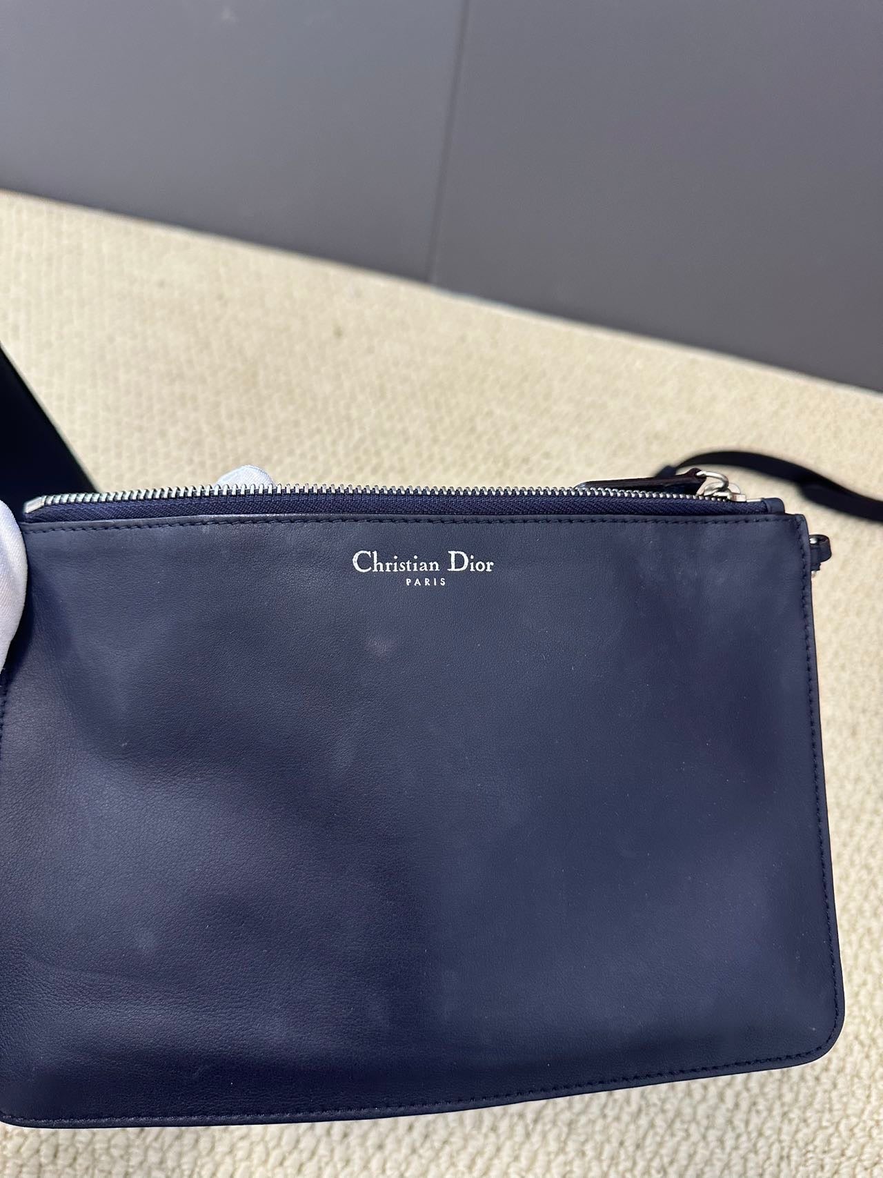 Dior Diorissimo VIP Tote - Navy Calfskin with Palladium-Finish Hardware