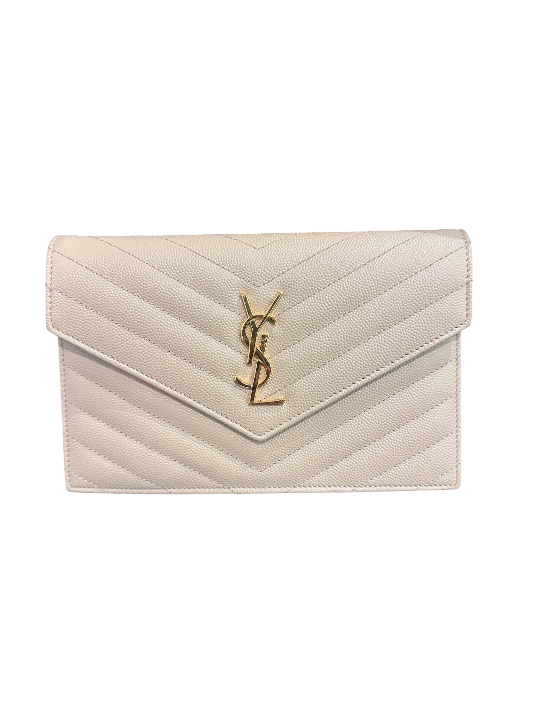 YSL Beige Wallet on Chain
