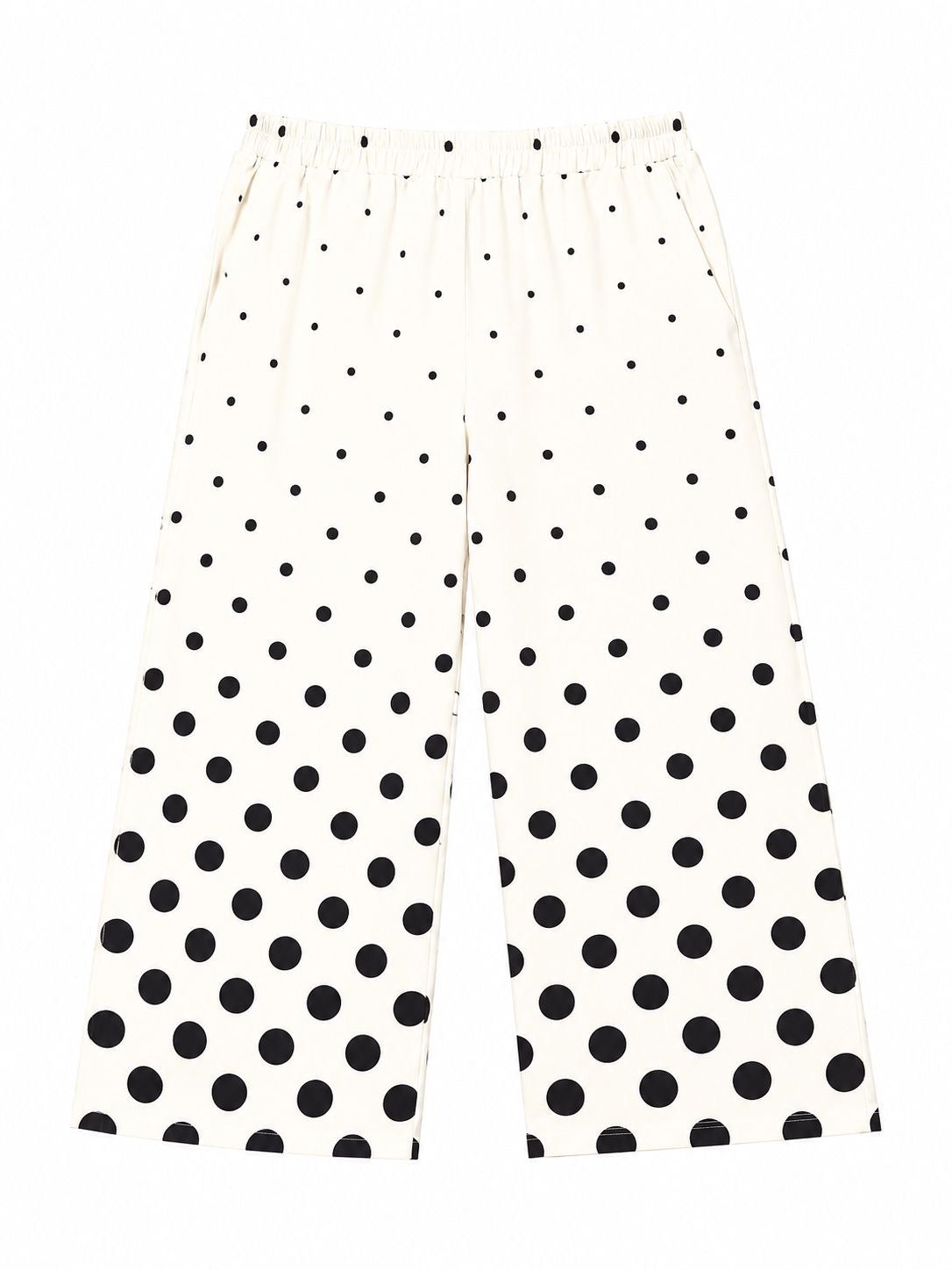 TROUSER POLKADOTS GRADIENT BALCK WHITE MCL11538