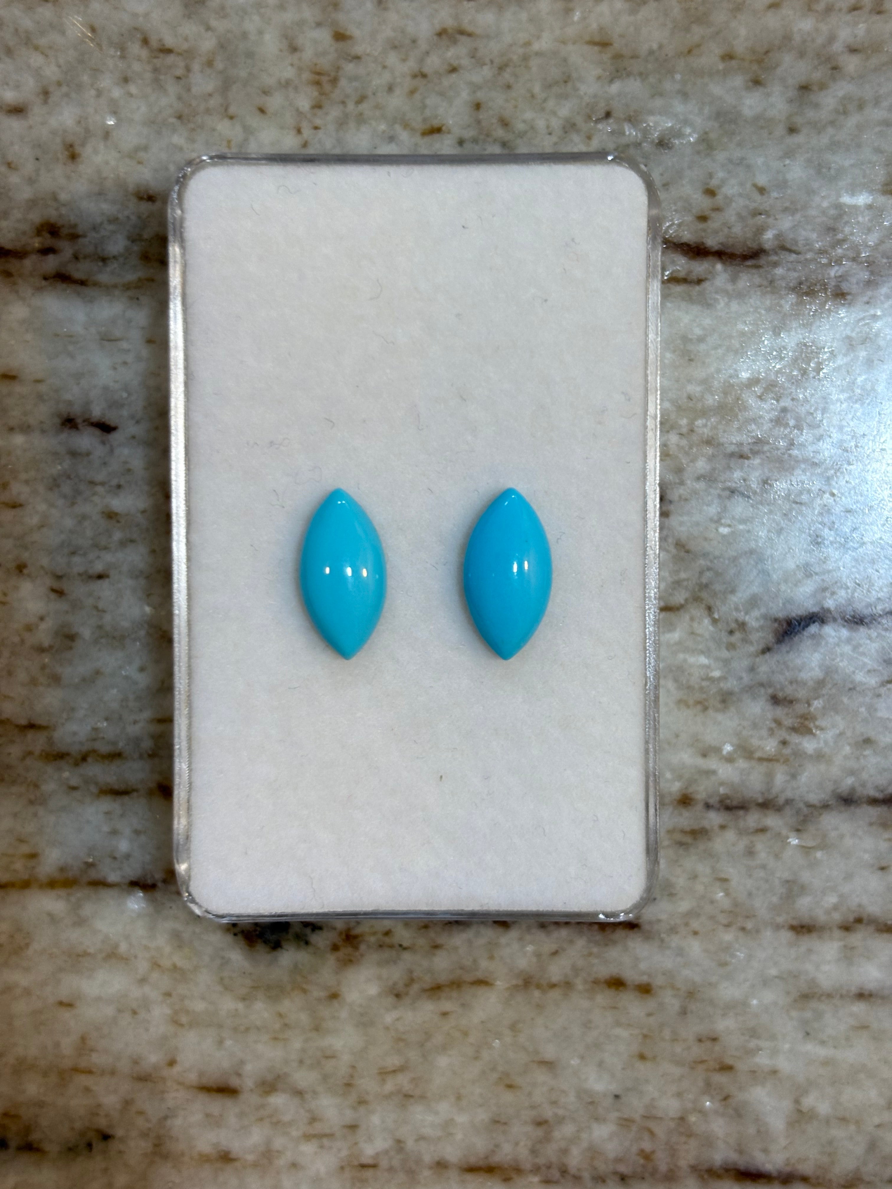 2.40ct Marquise Sleeping Beauty Turquoise Arizona PAIR DXBCS5766