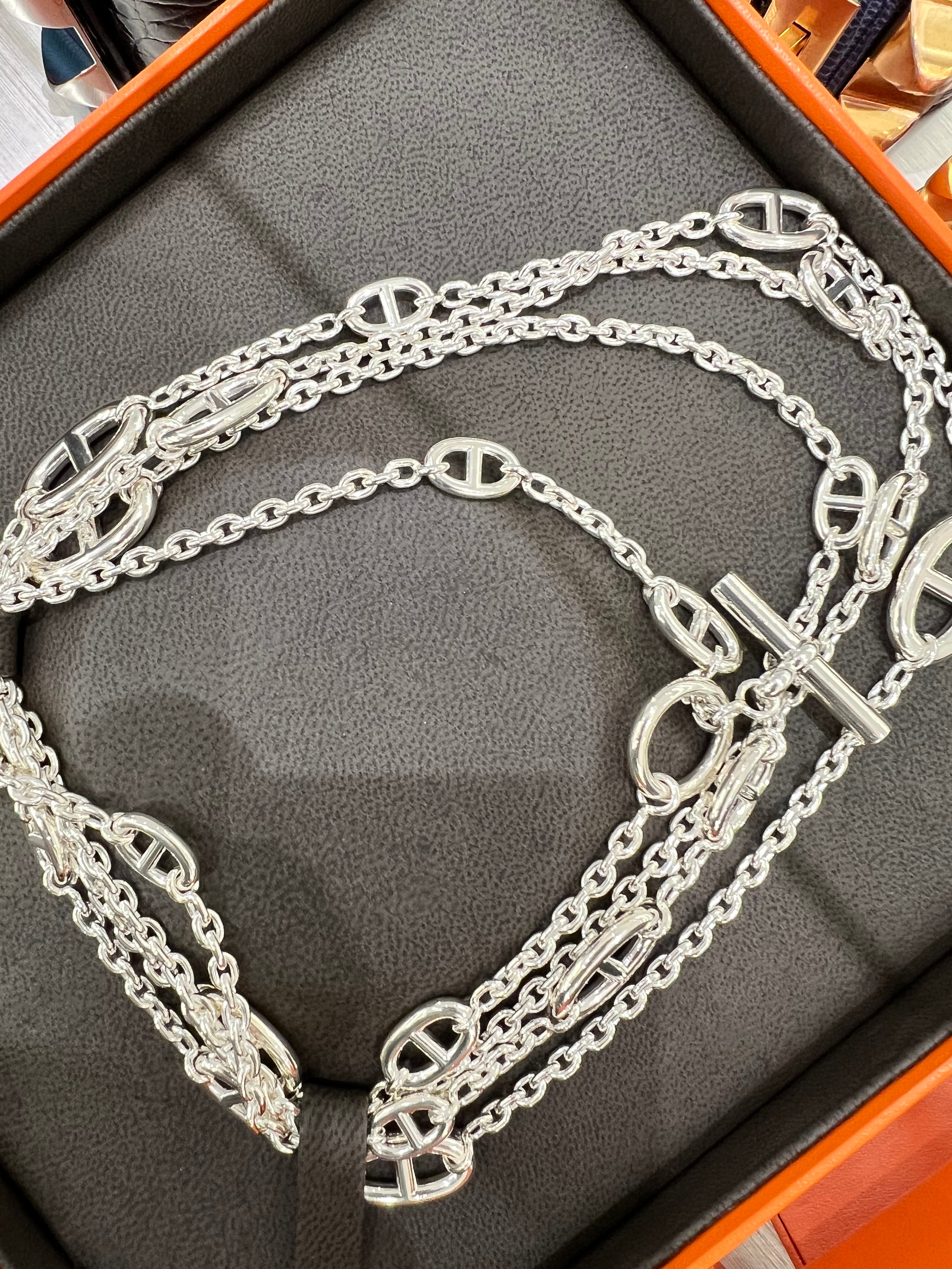 Hermes Fine Jewelry Farandole Chain D Ancre 160cm - Preloved - box only SYCX4190