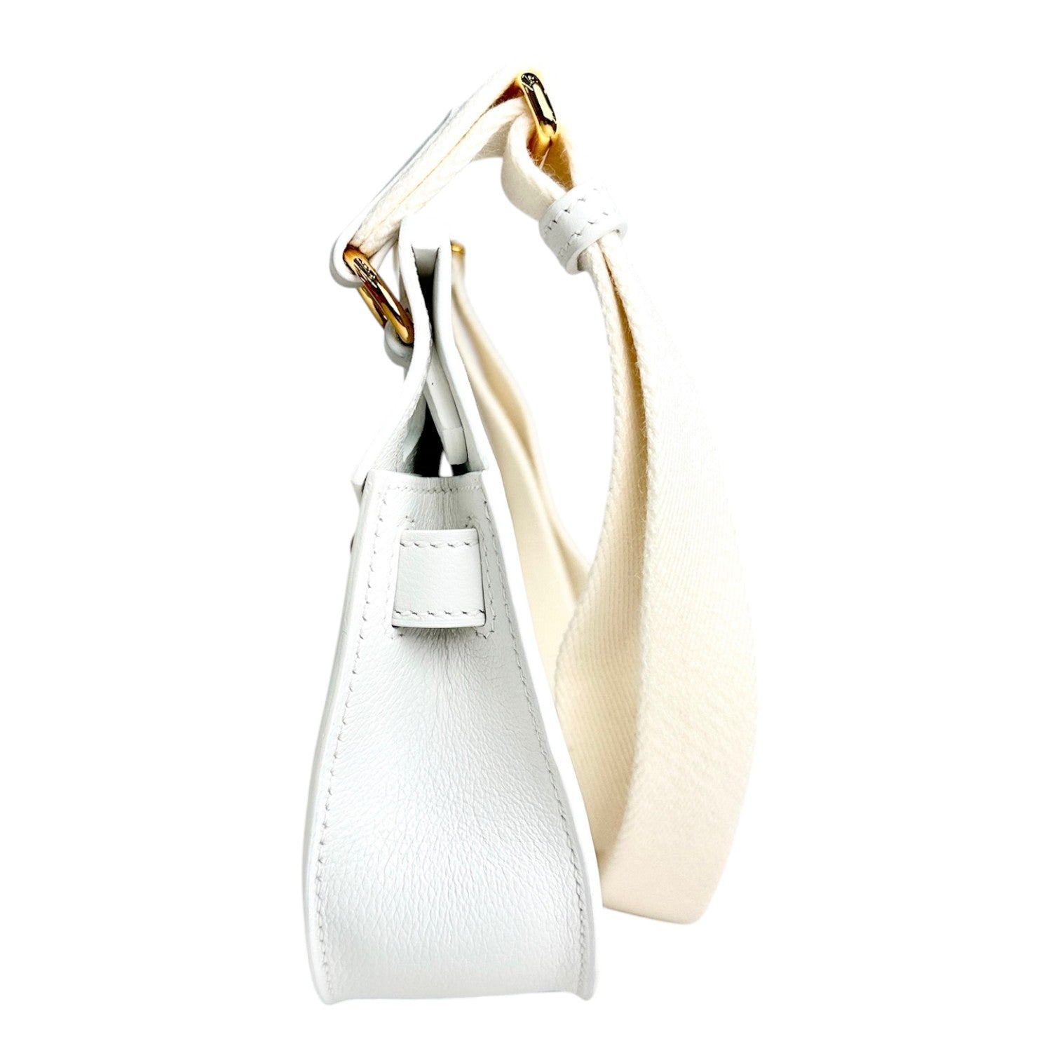 Hermes Jypsiere Mini Bag New White with GHW - Full Set