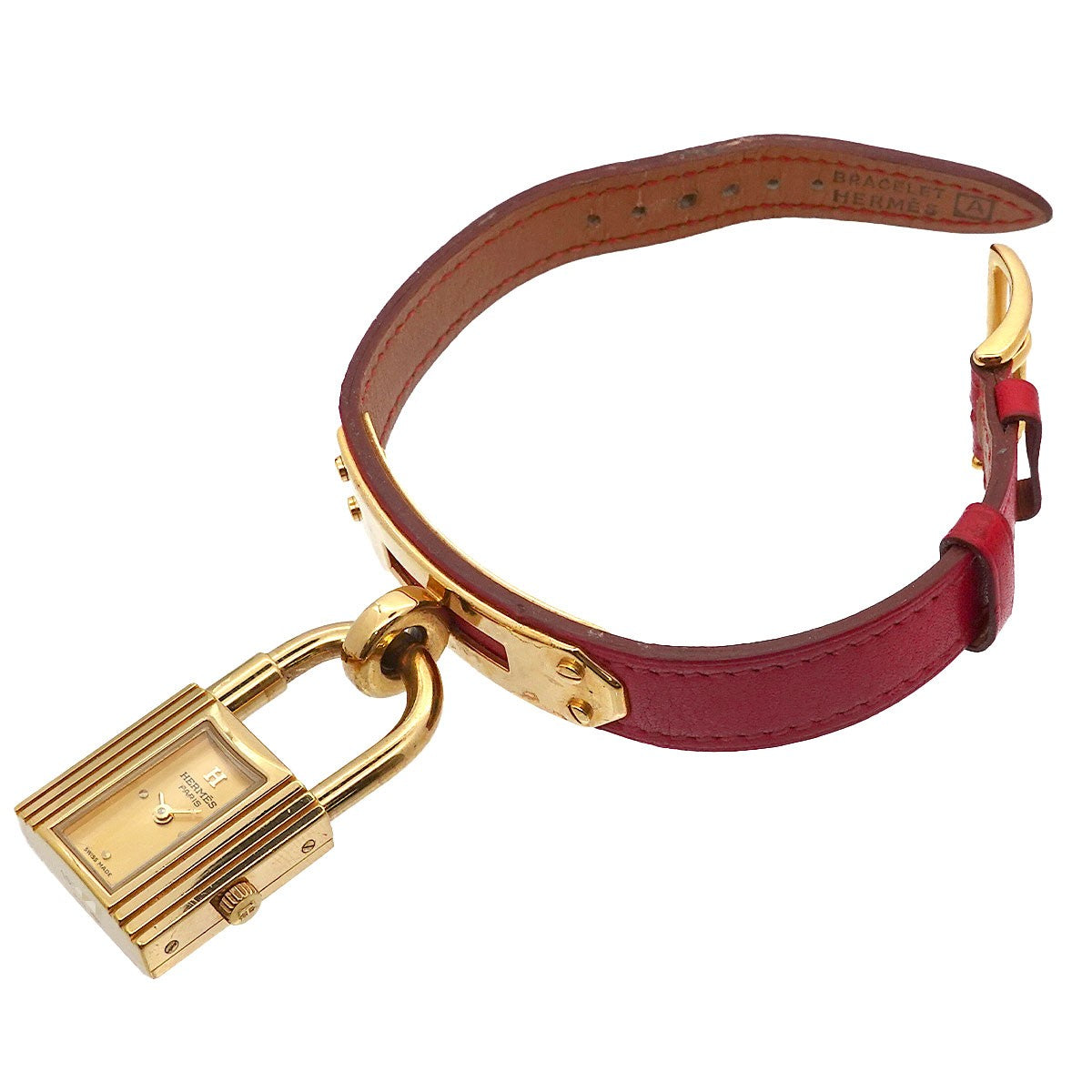 HERMES Kelly Watches Quartz Gold Dial Vintage Cadena Ladies Watch 903009823