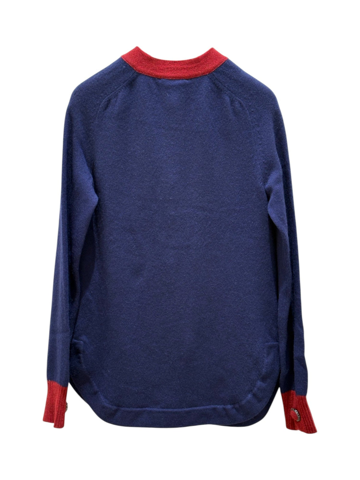 Chanel Cardigan Cashmere Blue/Red 36 Jacket