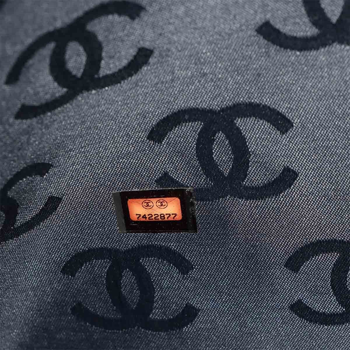 CHANEL Plastic Chain Tote Bag Denim Blue Coco Mark Purse Vintage 9029749810