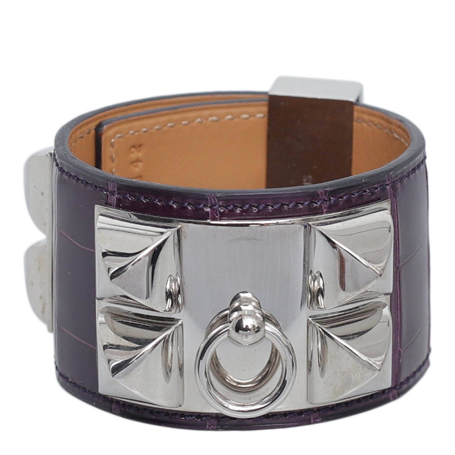 Hermès Matte Alligator Collier de Chien Bracelet HER06689A